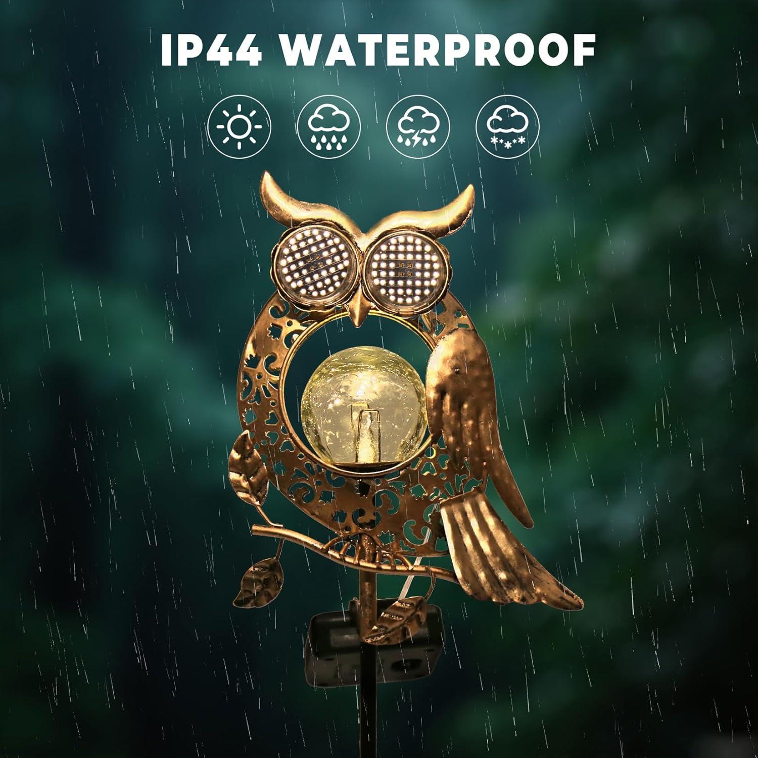 Luces Solares de Búho Kaixoxin con Ojos LED para Jardín