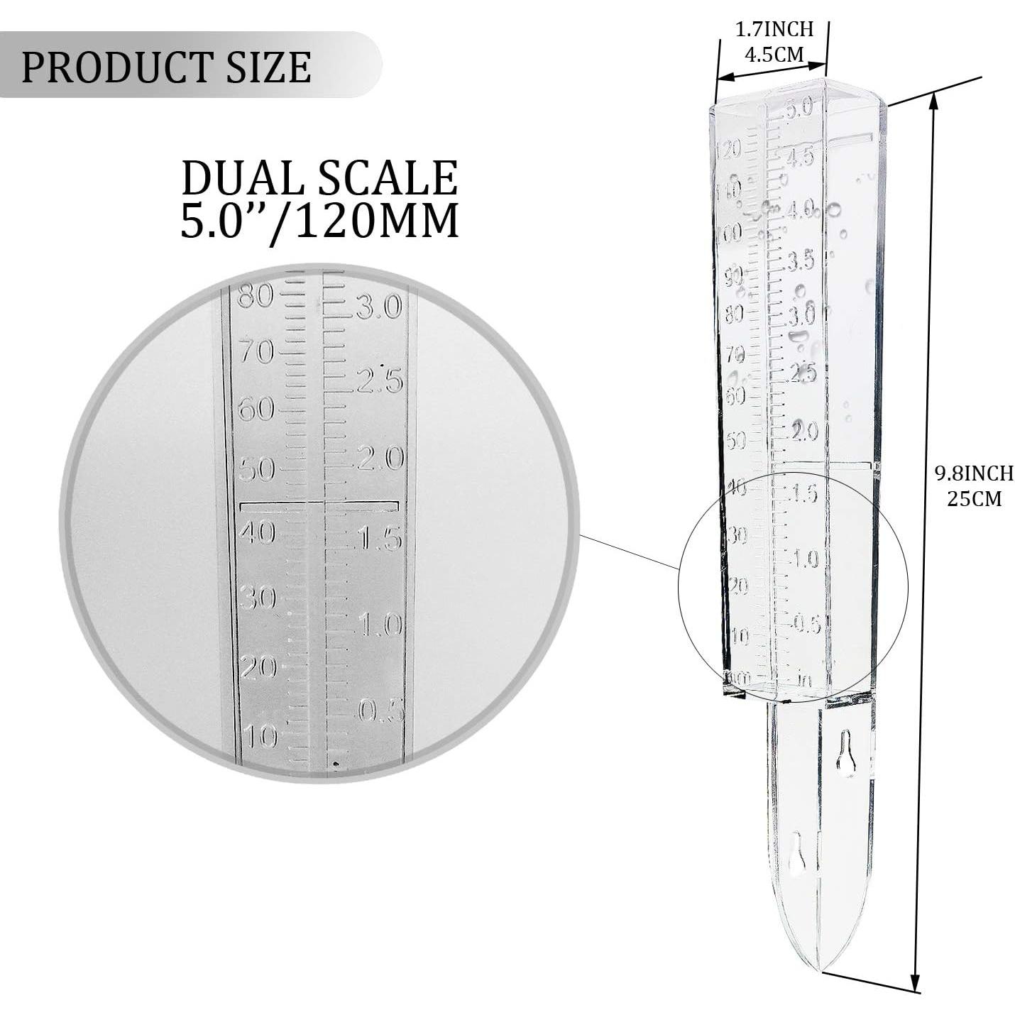 Medidor de Lluvia DARALIS 30.48 cm Paquete de 2