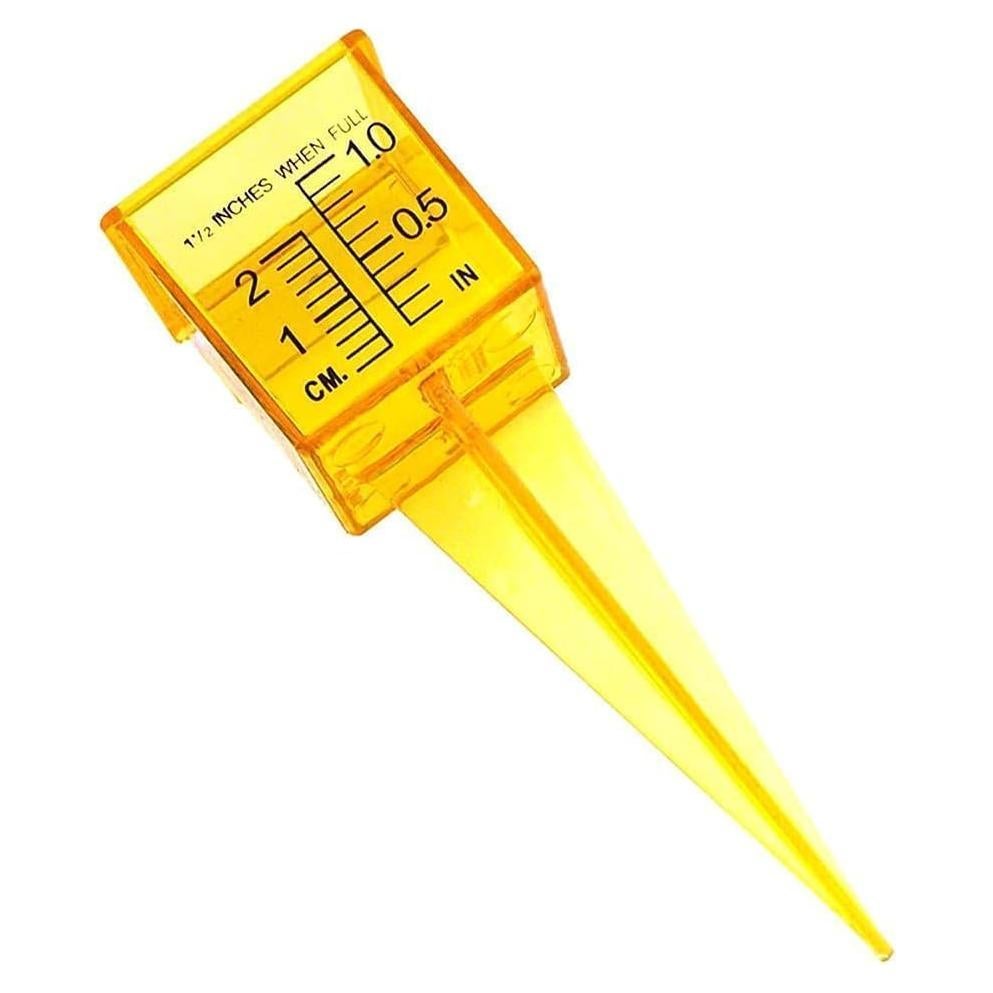 Mini Aspersor Portátil Amarillo y Pluviómetro 2.54cm PurYupearl