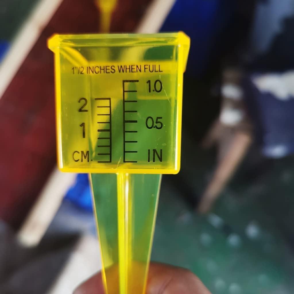 Mini Aspersor Portátil Amarillo y Pluviómetro 2.54cm PurYupearl