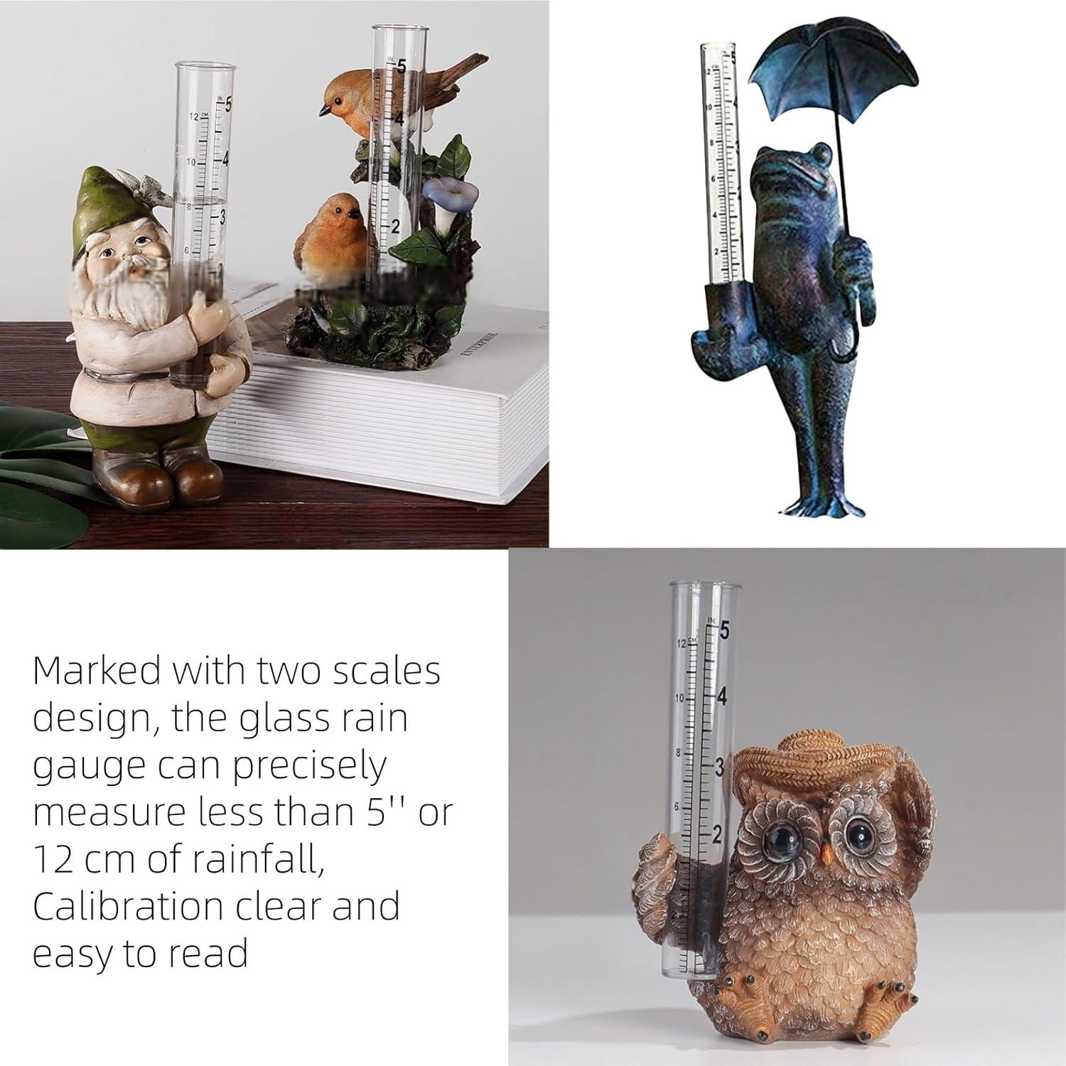 Medidor de Lluvia de Vidrio GLOGLOW 14cm - 2 Piezas