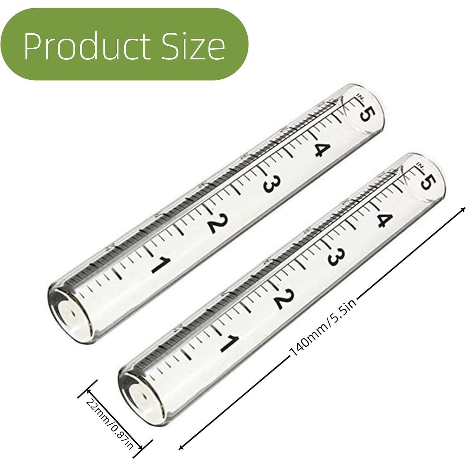 Medidor de Lluvia de Vidrio GLOGLOW 14cm - 2 Piezas