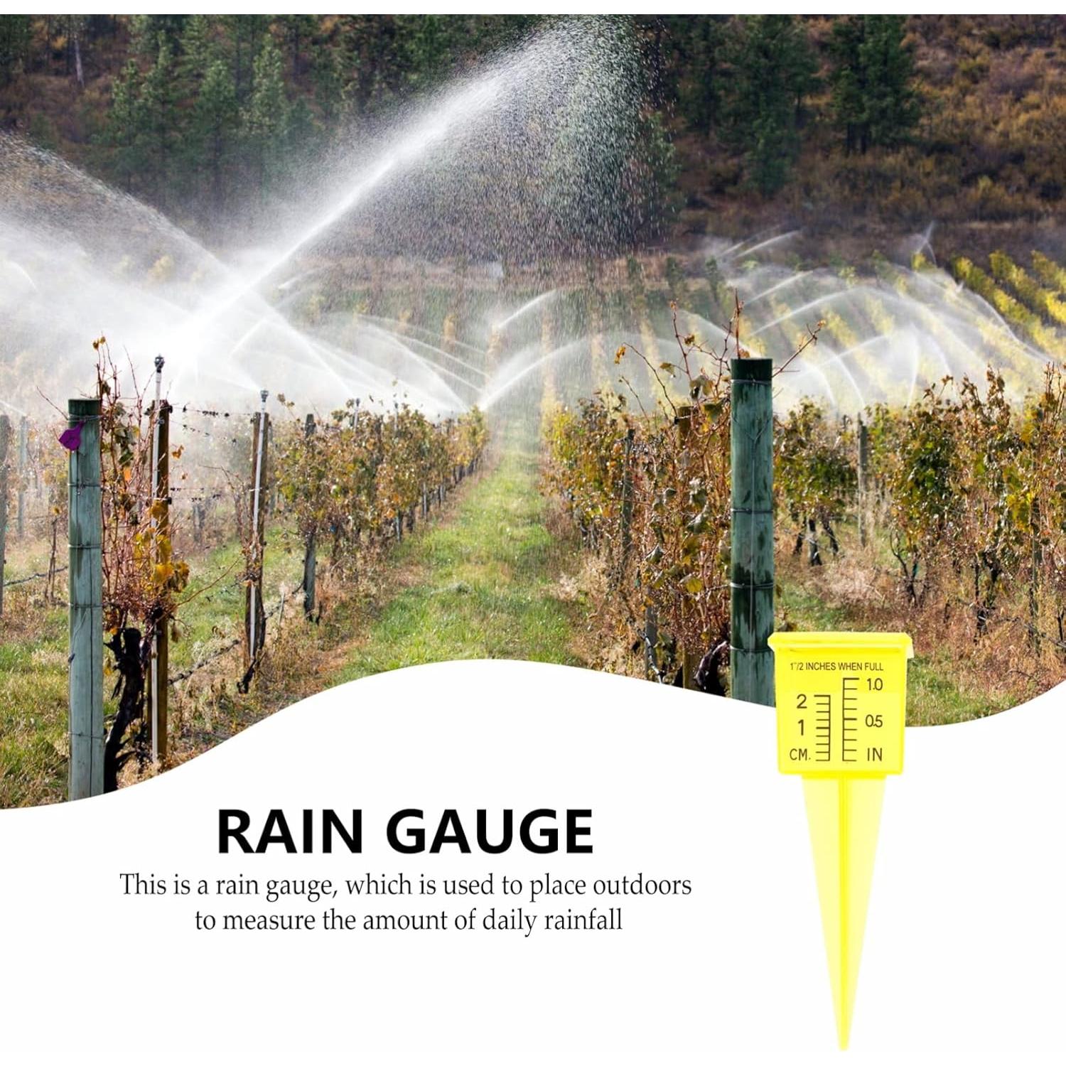 Pluviómetro DOITOOL 2-Pack Medición Lluvia 13.4cm Plástico