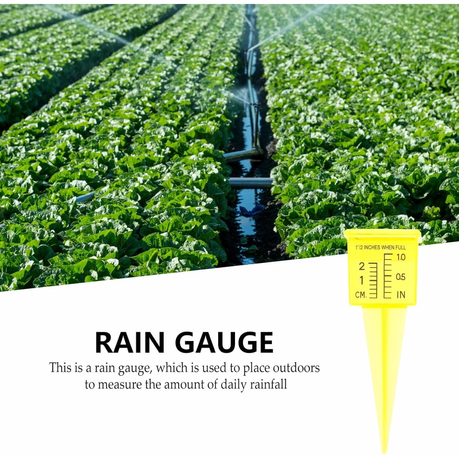 Pluviómetro DOITOOL 2-Pack Medición Lluvia 13.4cm Plástico