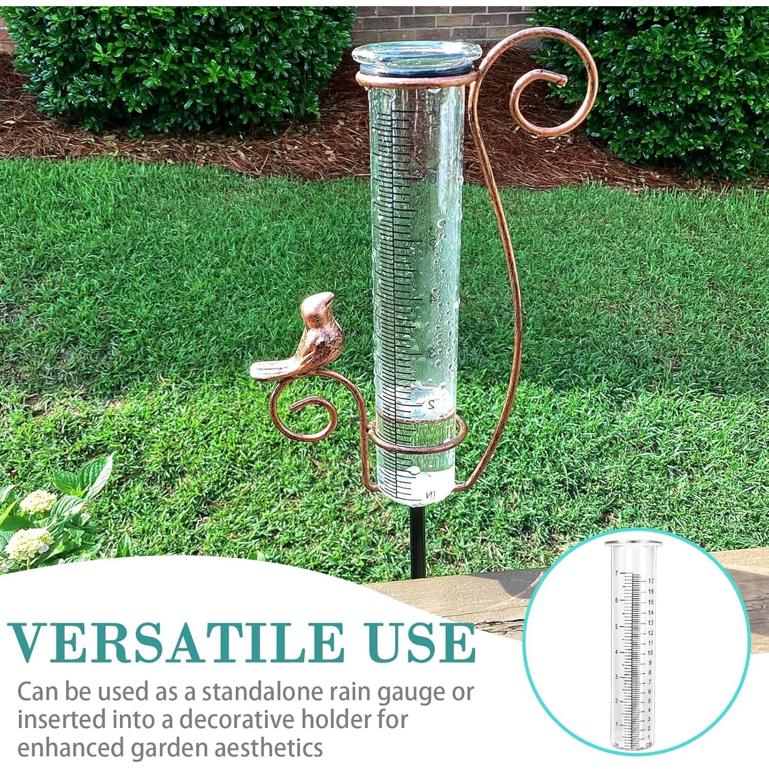 Paquete de 2 Medidores de Lluvia de Vidrio Neowah 20.96cm