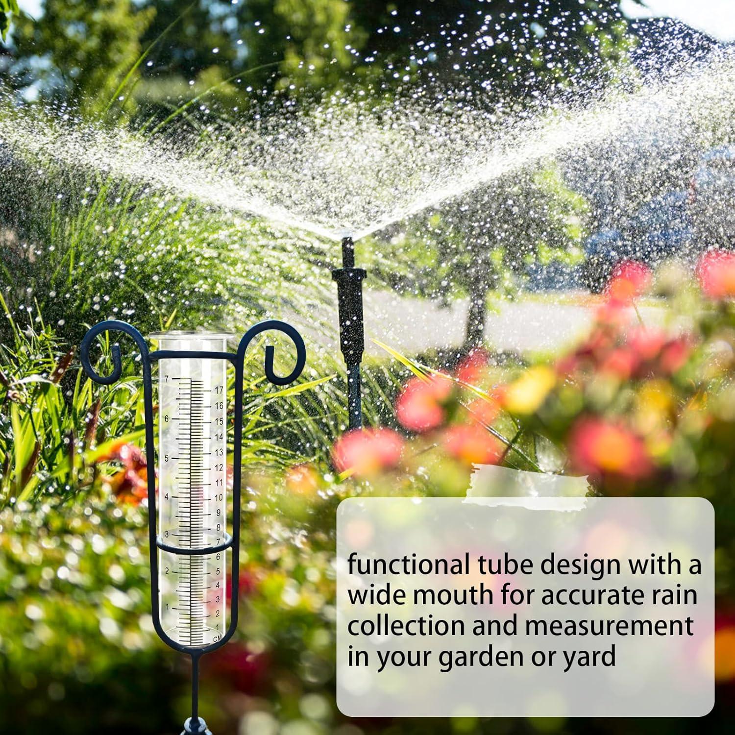 Paquete de 2 Medidores de Lluvia de Vidrio Neowah 20.96cm