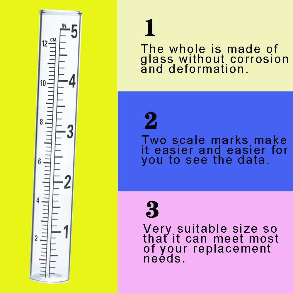 8 Tubos de Reemplazo para Medidor de Lluvia YZDTECH 12.7 cm