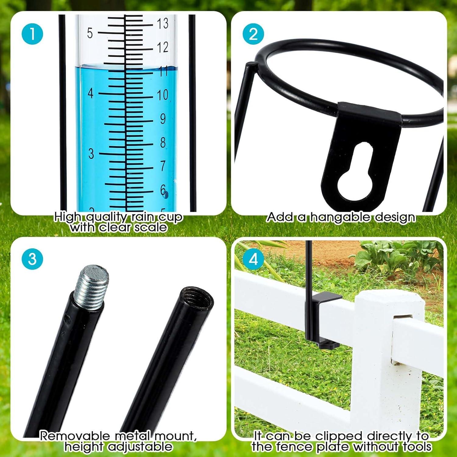 Medidor de lluvia Flutesan a prueba de heladas 49-73 cm