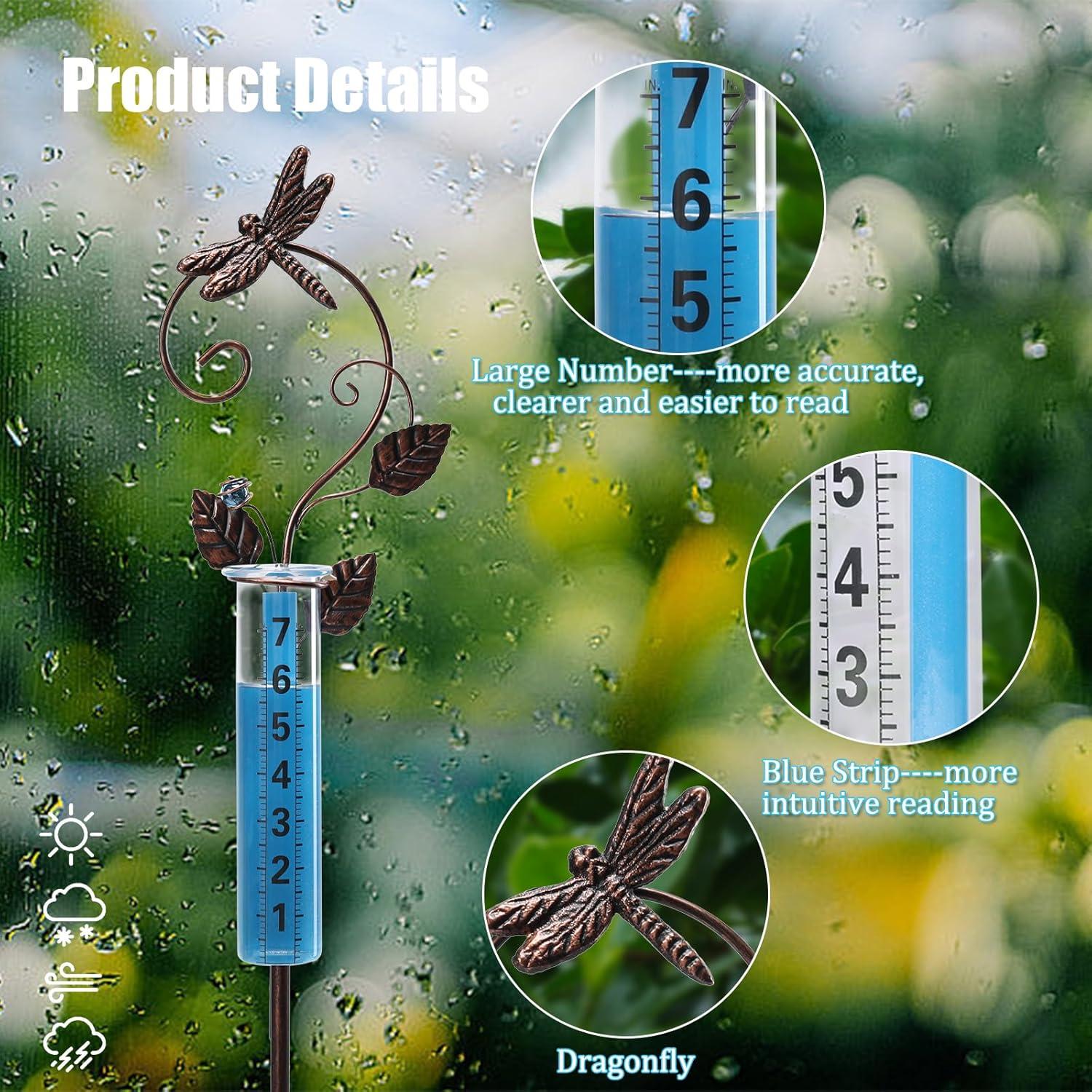 Pluviometro Decorativo Exterior WONDER GARDEN Libélula 89 cm
