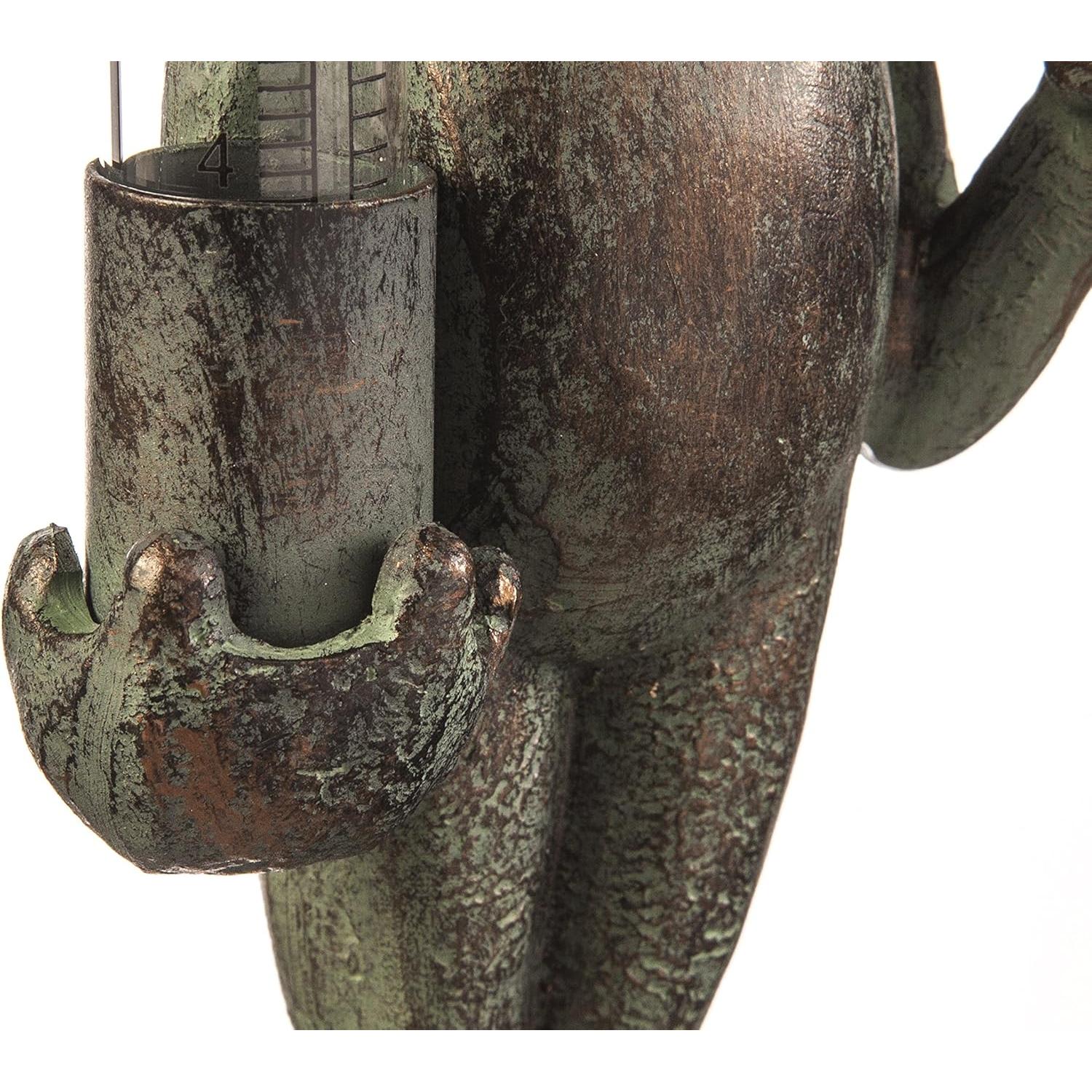 Estatua de Rana Medidor de Lluvia Evergreen 45.72 cm Exterior