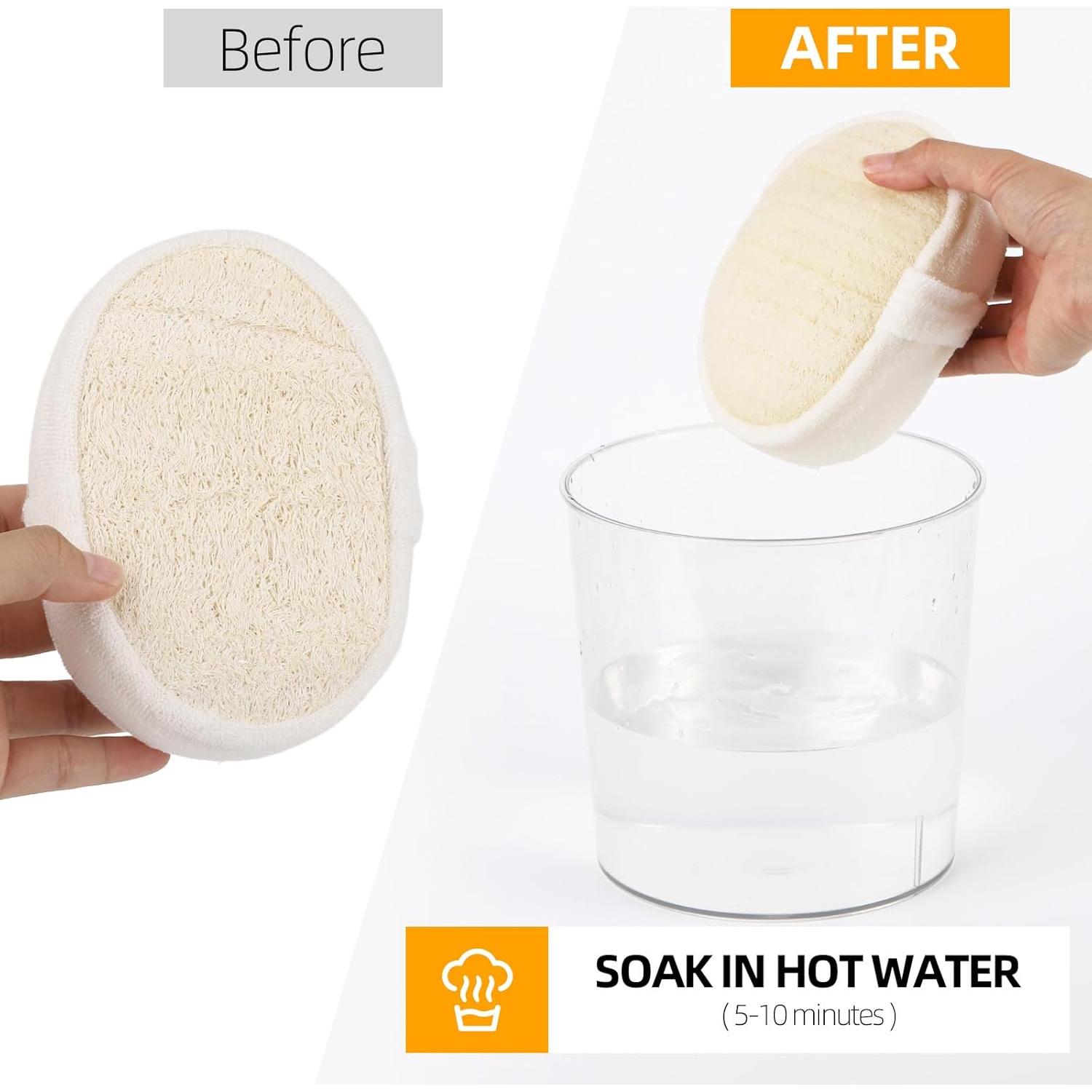 Esponja Natural de Lufa Exfoliante Ohlove - 2 Pcs para Baño