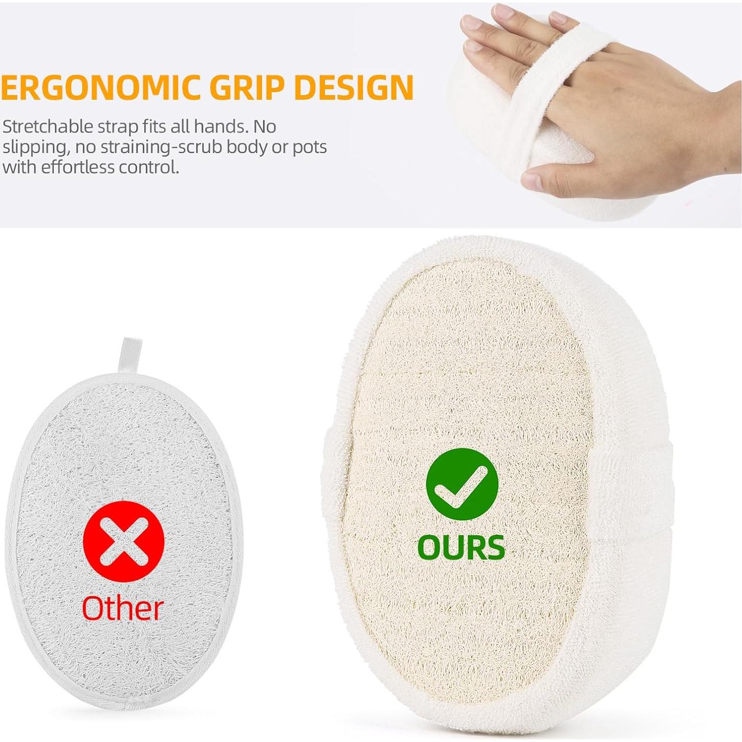 Esponja Natural de Lufa Exfoliante Ohlove - 2 Pcs para Baño