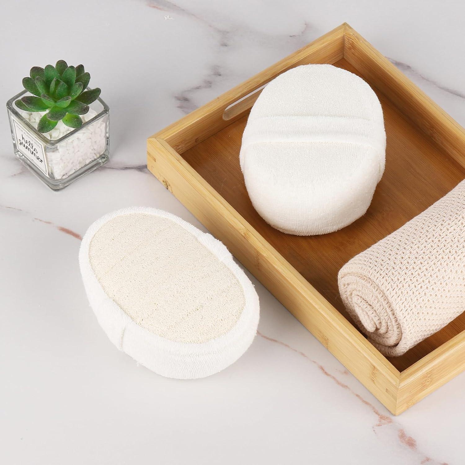 Esponja Natural de Lufa Exfoliante Ohlove - 2 Pcs para Baño