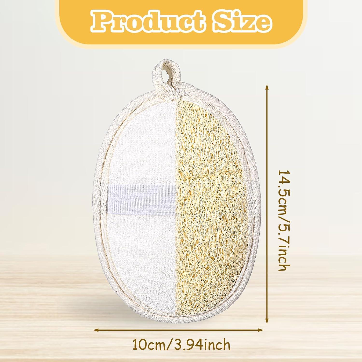 Esponjas Exfoliantes de Lufa Natural MBAIYO 2 Pcs 14.5x10cm