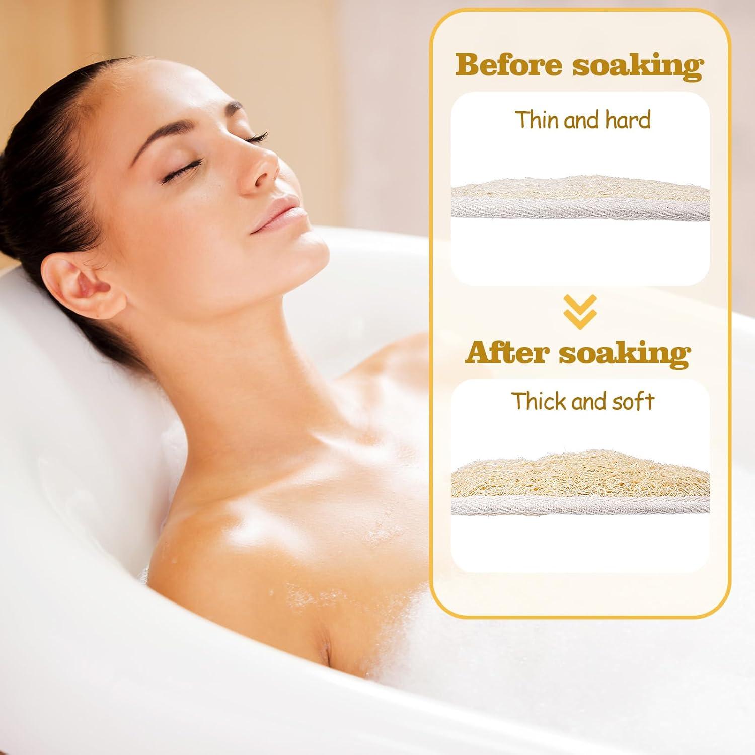 Esponjas Exfoliantes de Lufa Natural MBAIYO 2 Pcs 14.5x10cm