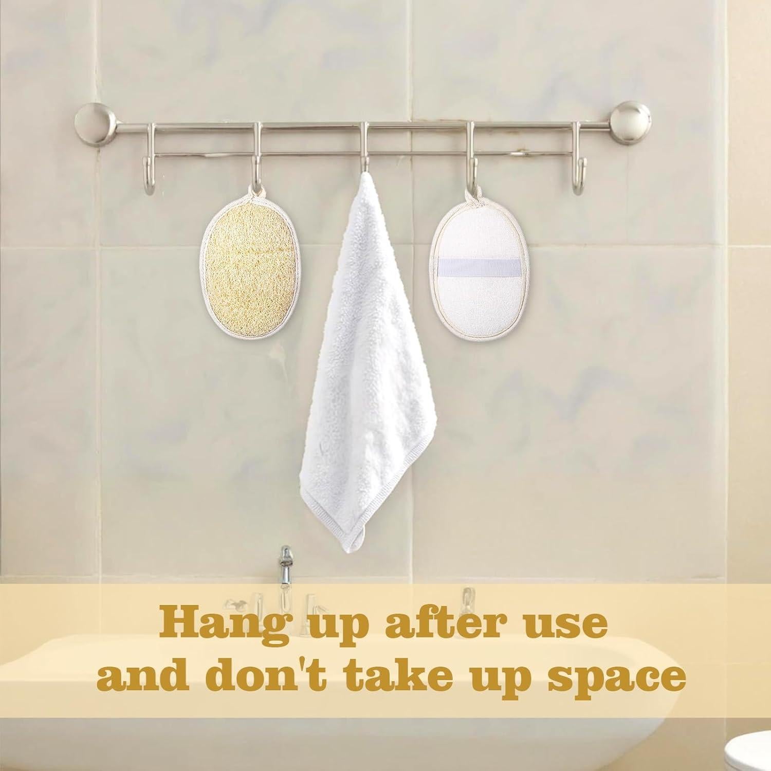 Esponjas Exfoliantes de Lufa Natural MBAIYO 2 Pcs 14.5x10cm