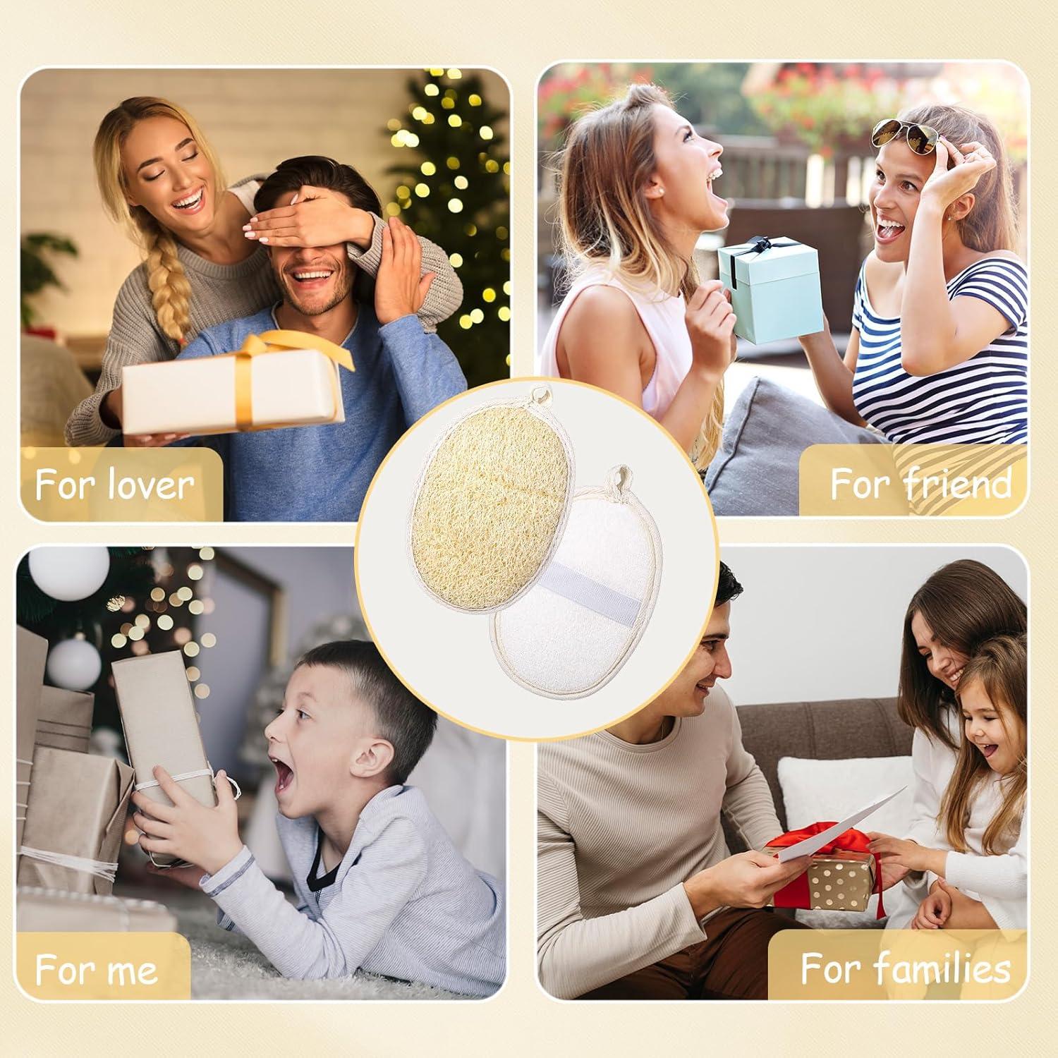 Esponjas Exfoliantes de Lufa Natural MBAIYO 2 Pcs 14.5x10cm