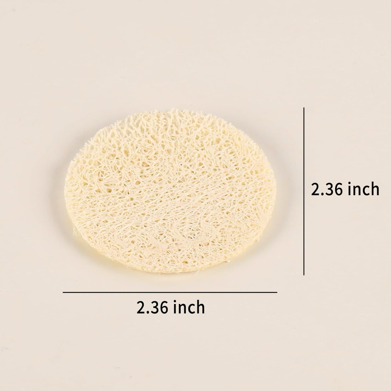 15 Esponjas Faciales Exfoliantes de Loofah WHTCHSU - Natural