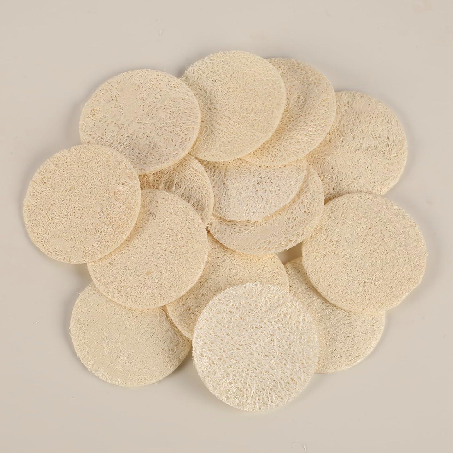 15 Esponjas Faciales Exfoliantes de Loofah WHTCHSU - Natural