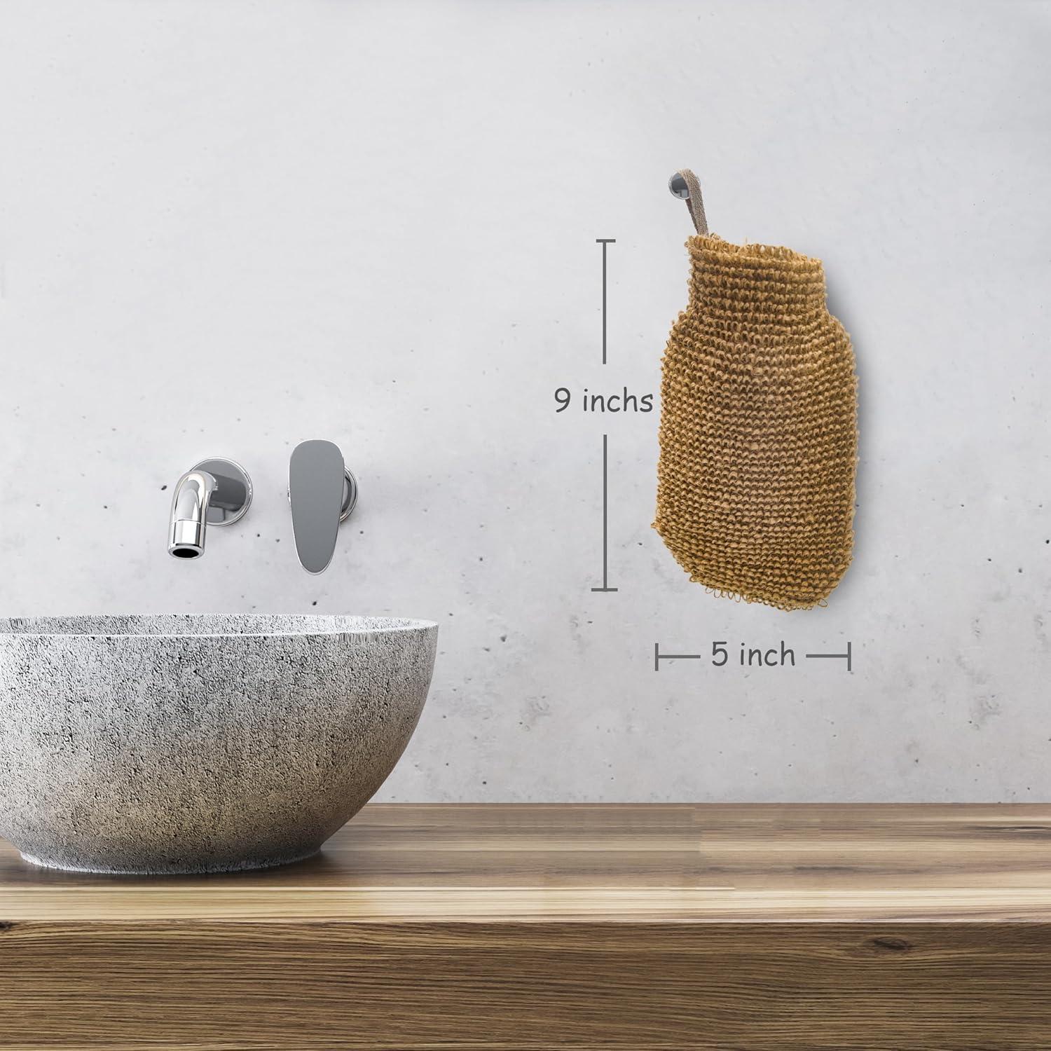 Guantes de Ducha Exfoliantes de Cáñamo Bleu Bath - 4 Pack