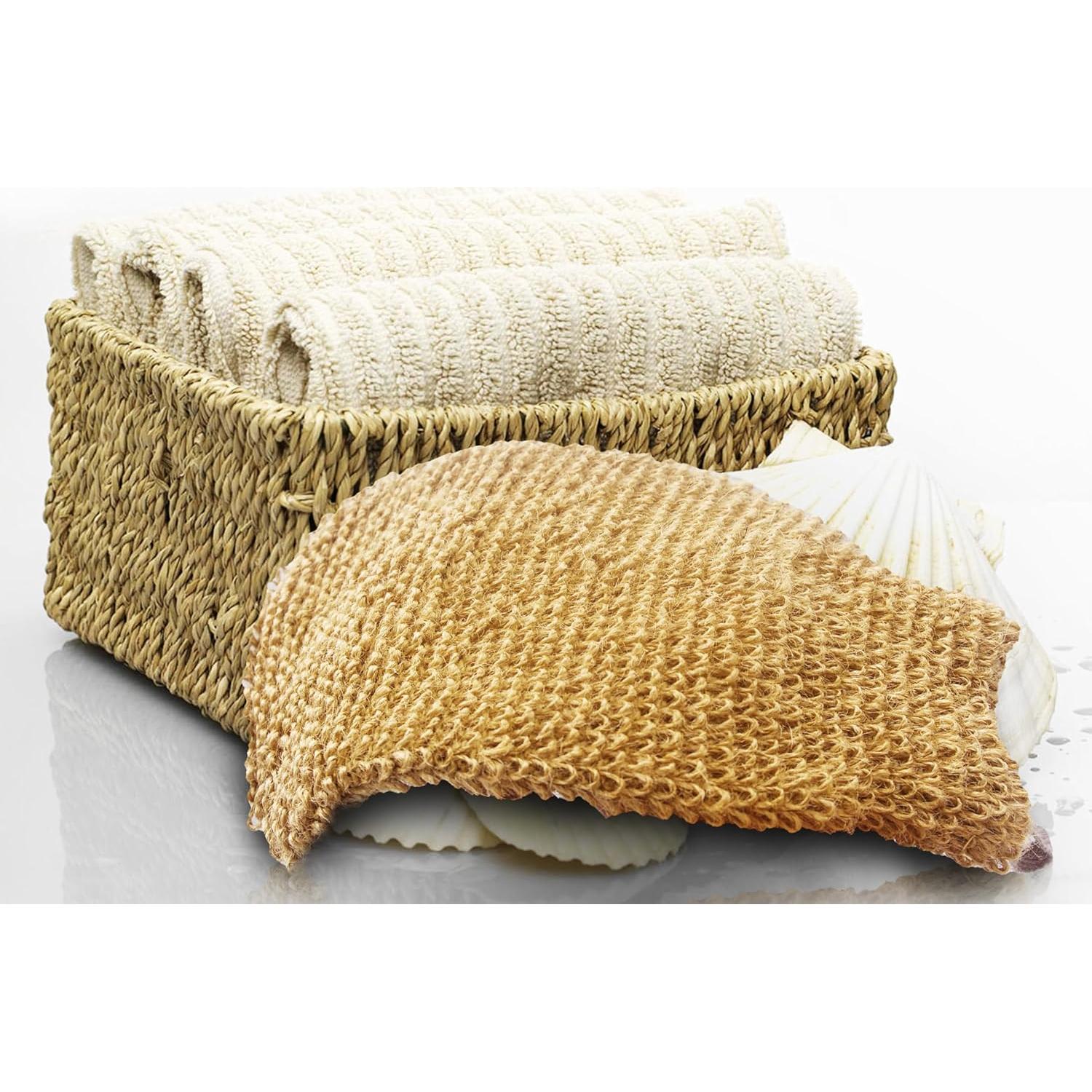 Guantes de Ducha Exfoliantes de Cáñamo Bleu Bath - 4 Pack