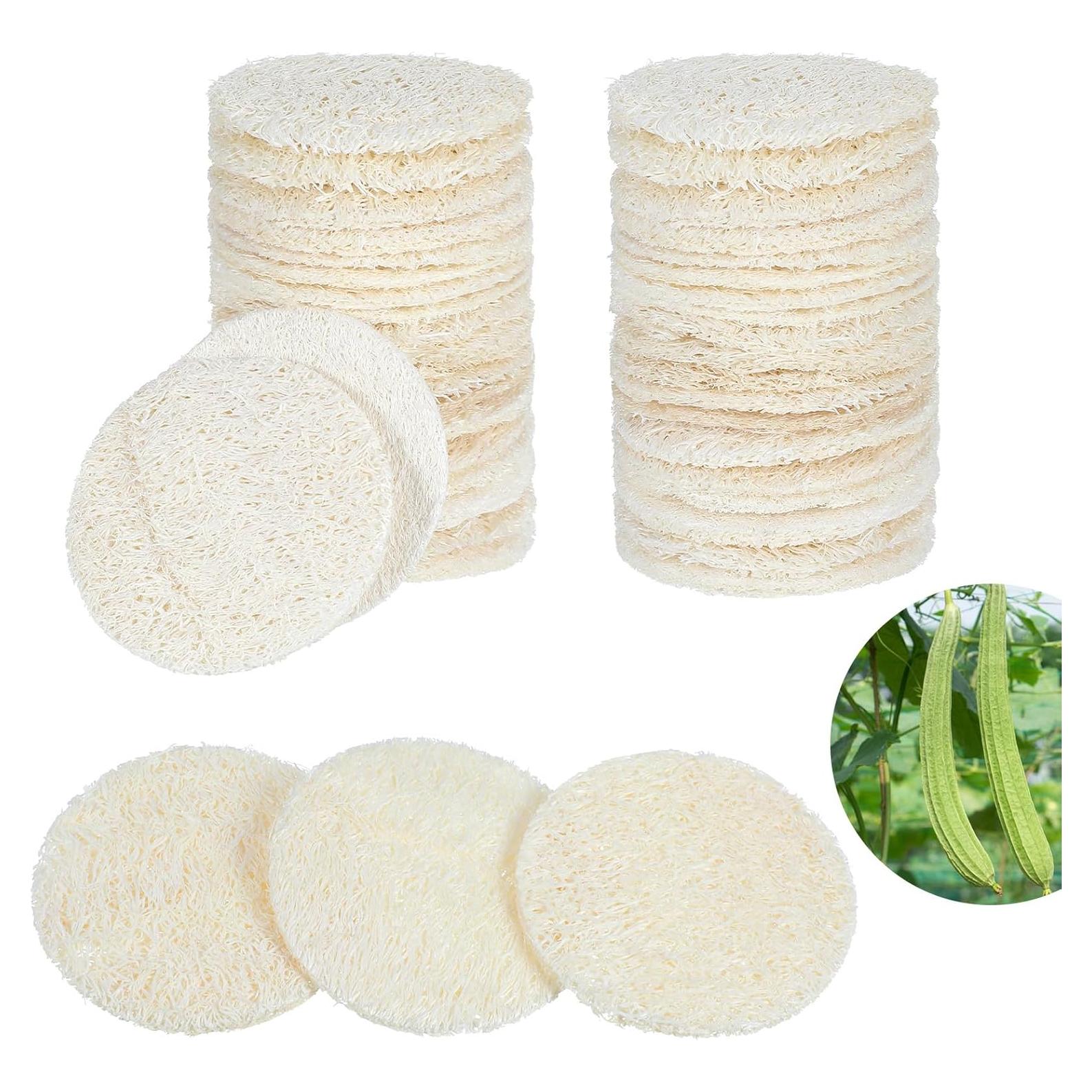 30 Esponjas de Lufa Natural 5.5 cm para Exfoliación Facial