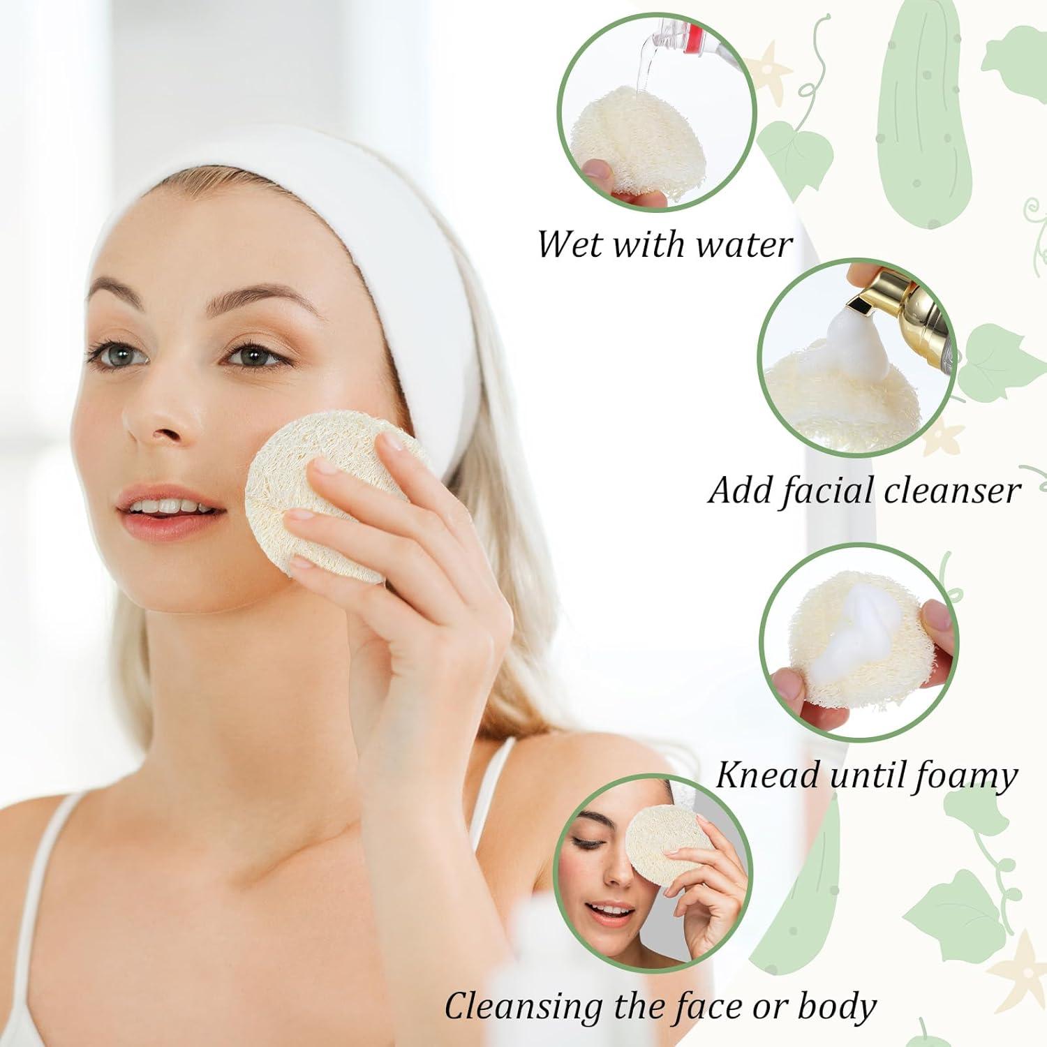 30 Esponjas de Lufa Natural 5.5 cm para Exfoliación Facial