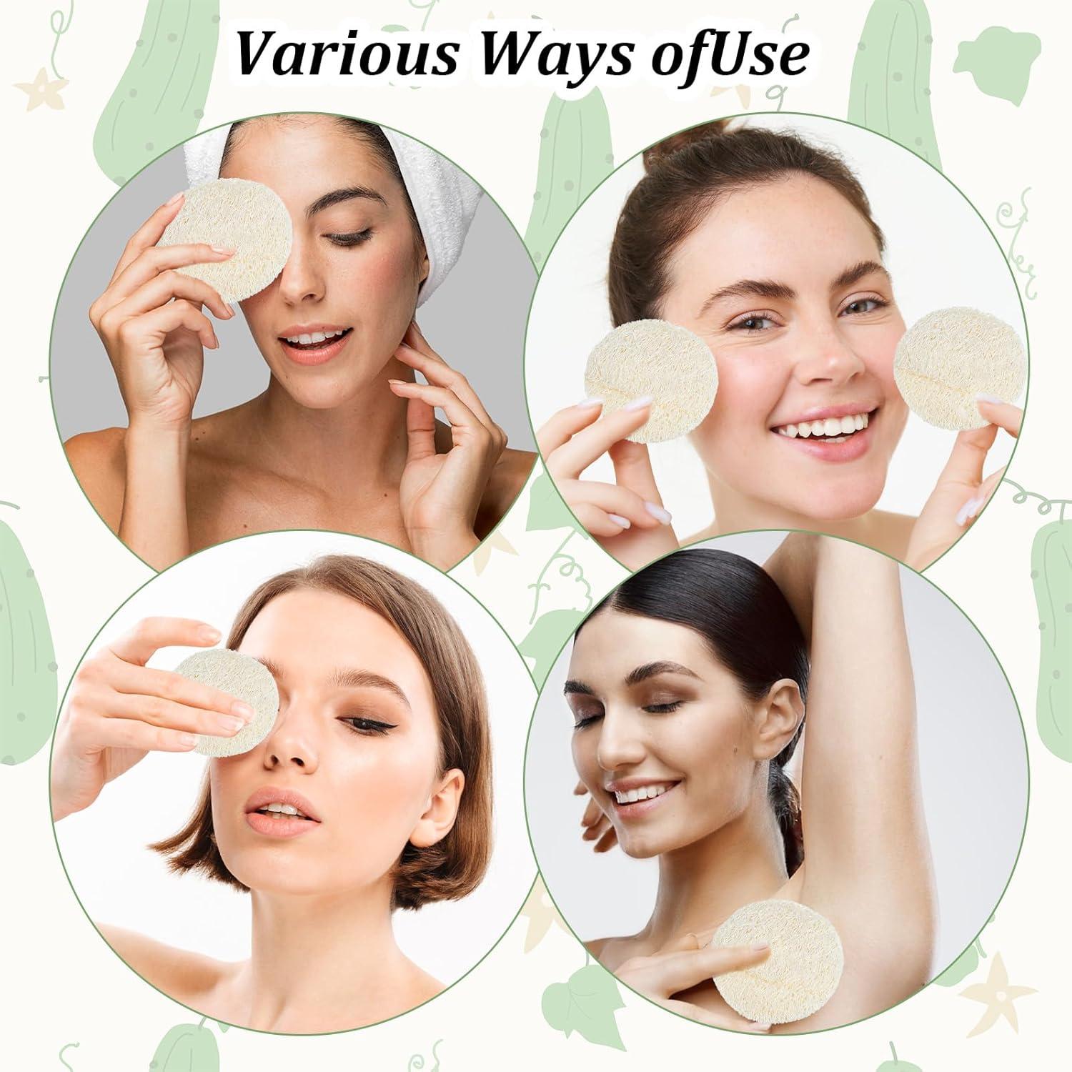 30 Esponjas de Lufa Natural 5.5 cm para Exfoliación Facial