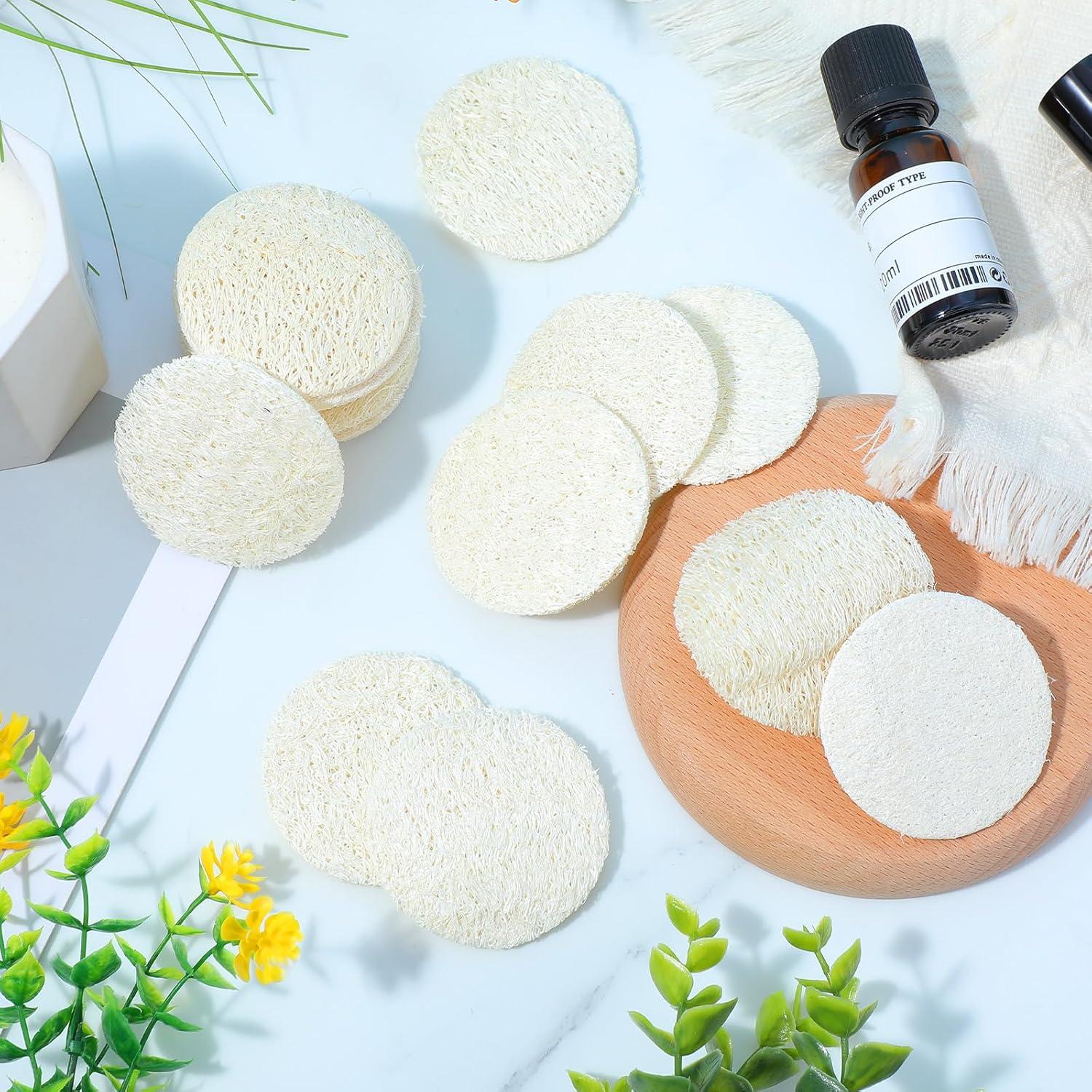 30 Esponjas de Lufa Natural 5.5 cm para Exfoliación Facial