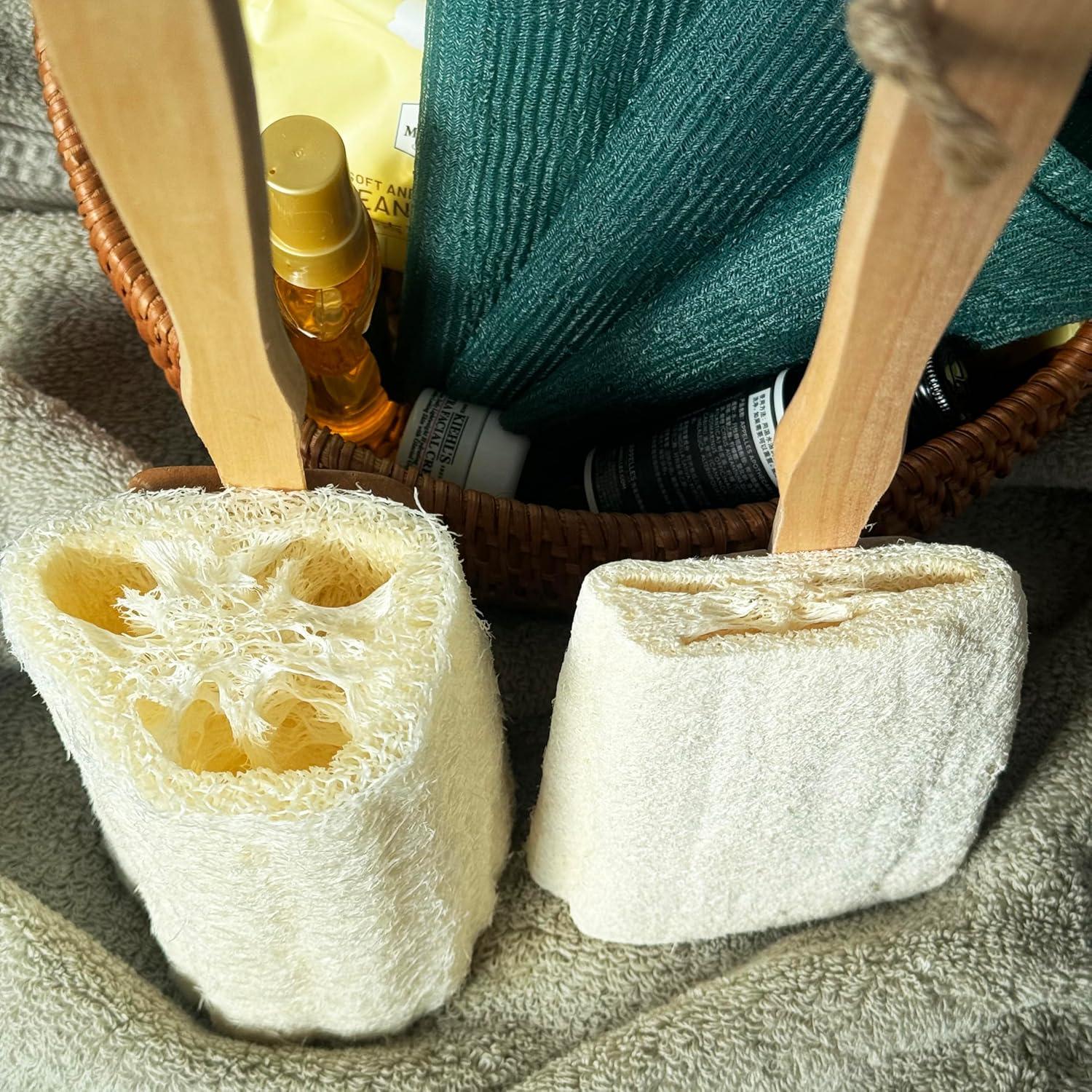 Esponja de Lufa Natural Exfoliante con Mango Largo 42cm