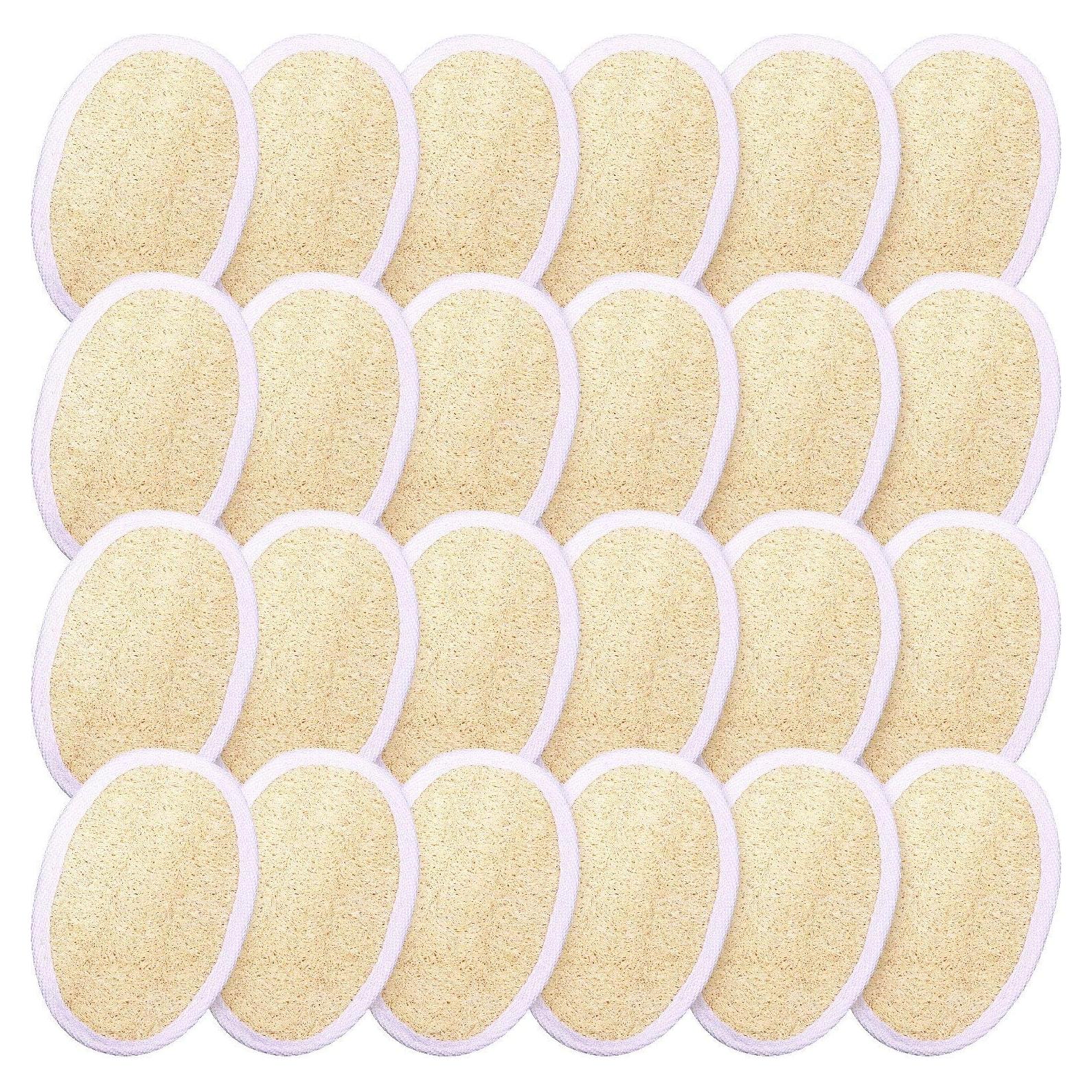 Paquete de 24 Esponjas Lufa Exfoliantes Boao 12x8 cm