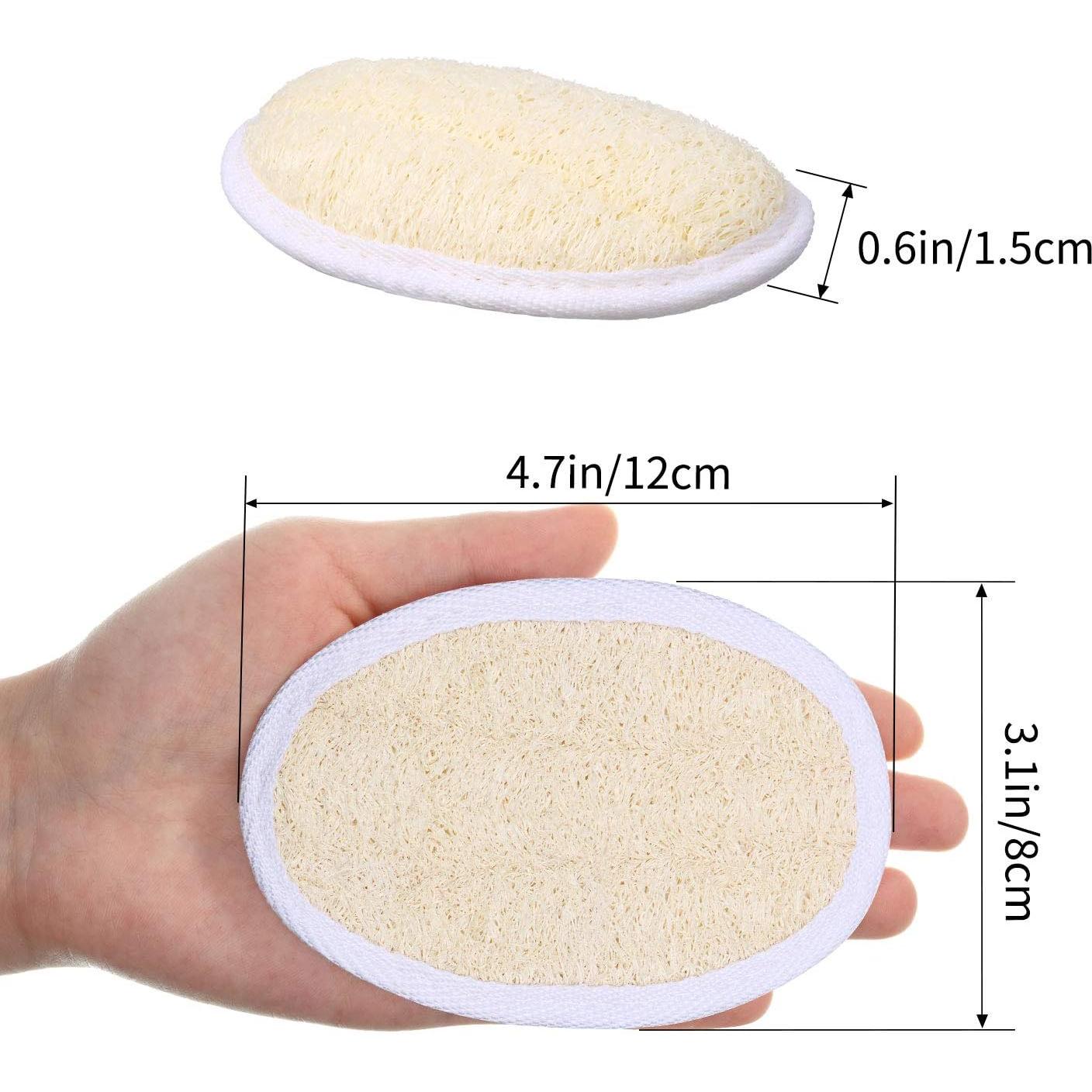 Paquete de 24 Esponjas Lufa Exfoliantes Boao 12x8 cm