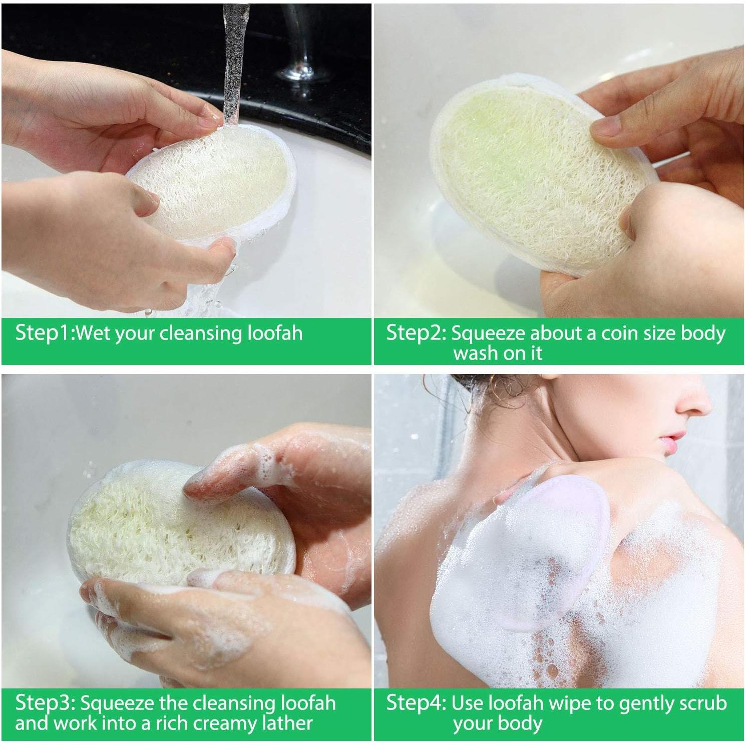 Paquete de 24 Esponjas Lufa Exfoliantes Boao 12x8 cm