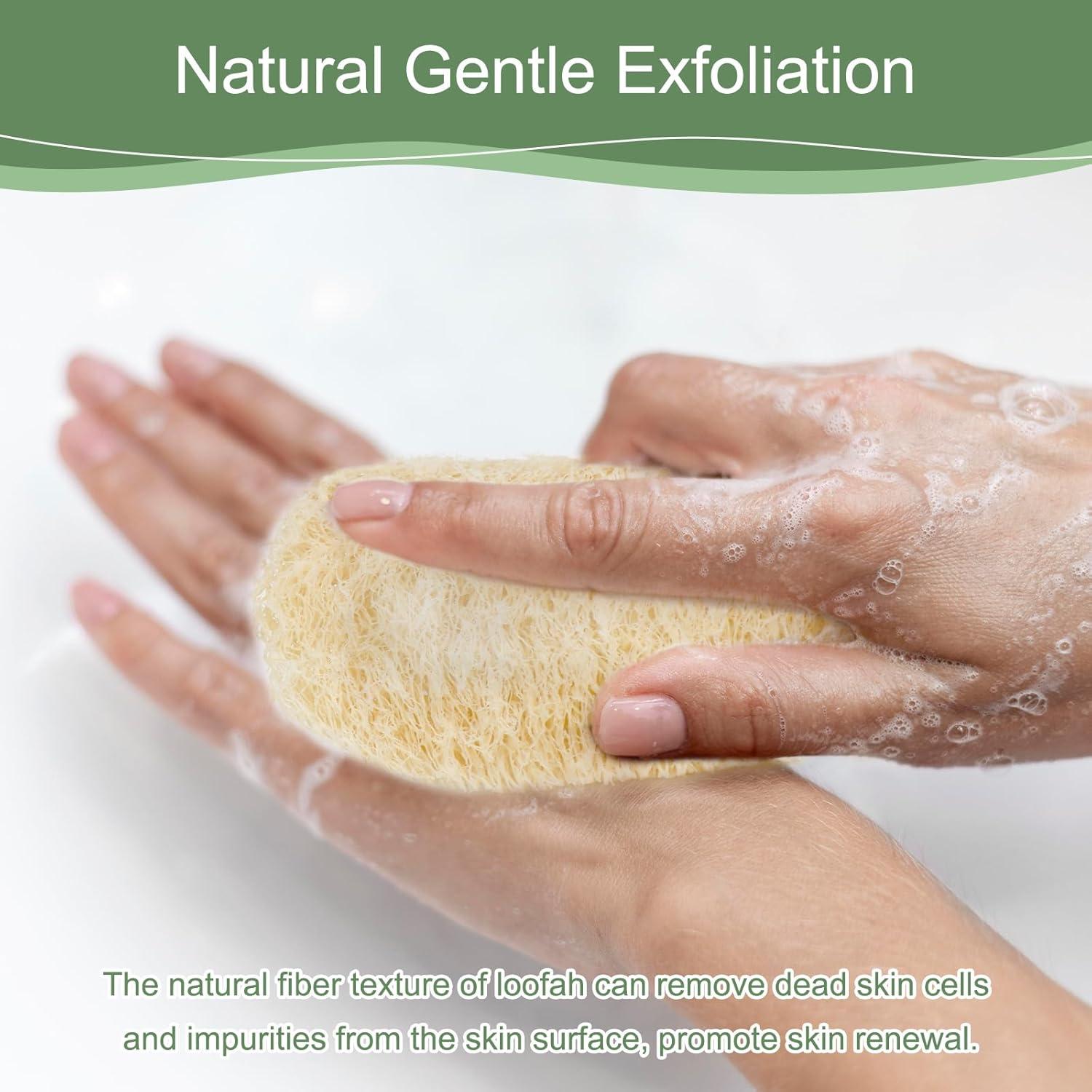 Esponjas de Lufa Natural YEMTAL, Paquete de 6 Biodegradables