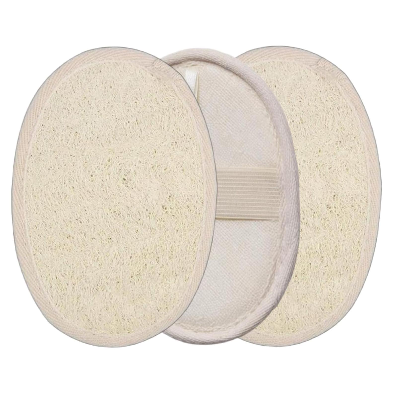 Paquete de 3 Esponjas de Lufa Natural Sriomny Exfoliantes