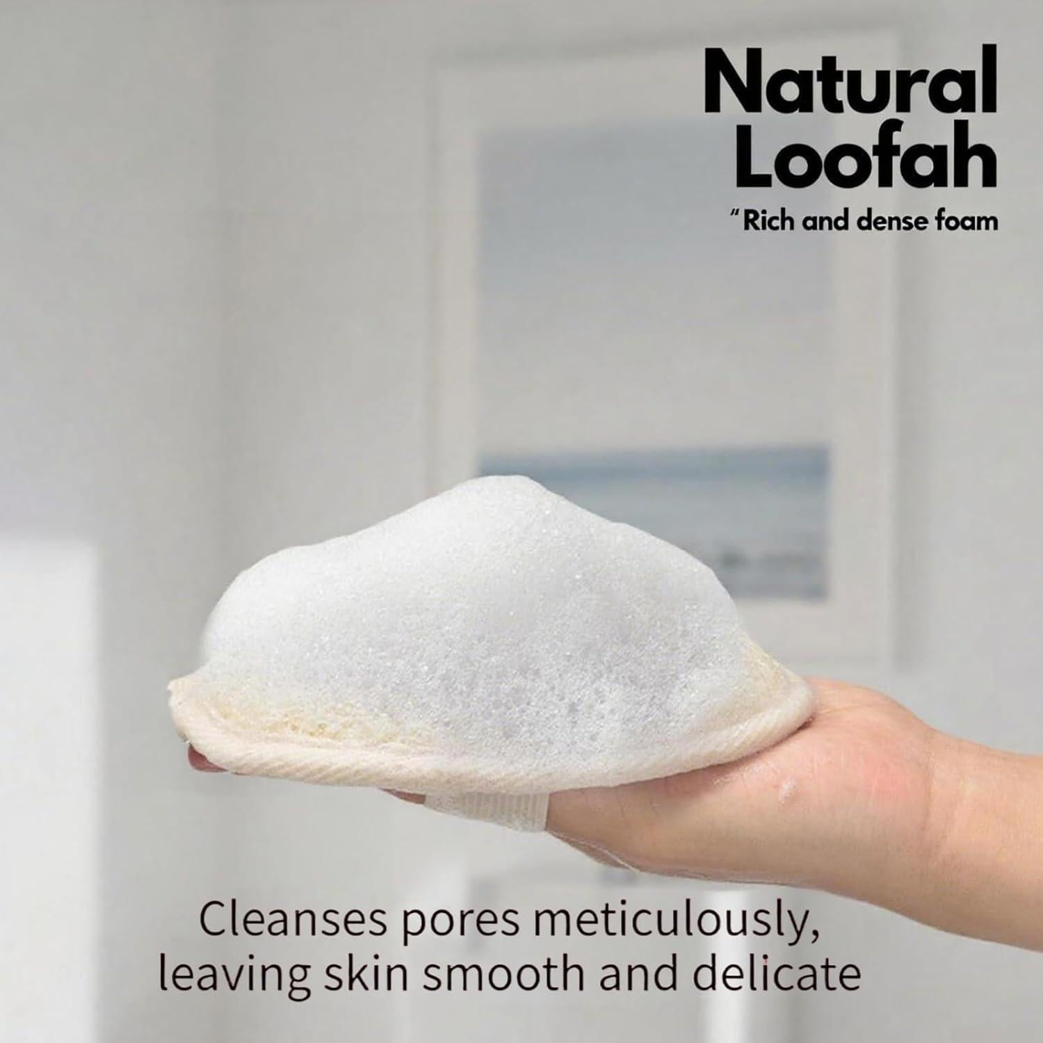 Paquete de 3 Esponjas de Lufa Natural Sriomny Exfoliantes