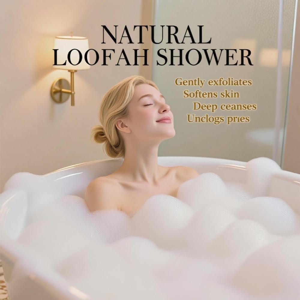 Paquete de 3 Esponjas de Lufa Natural Sriomny Exfoliantes