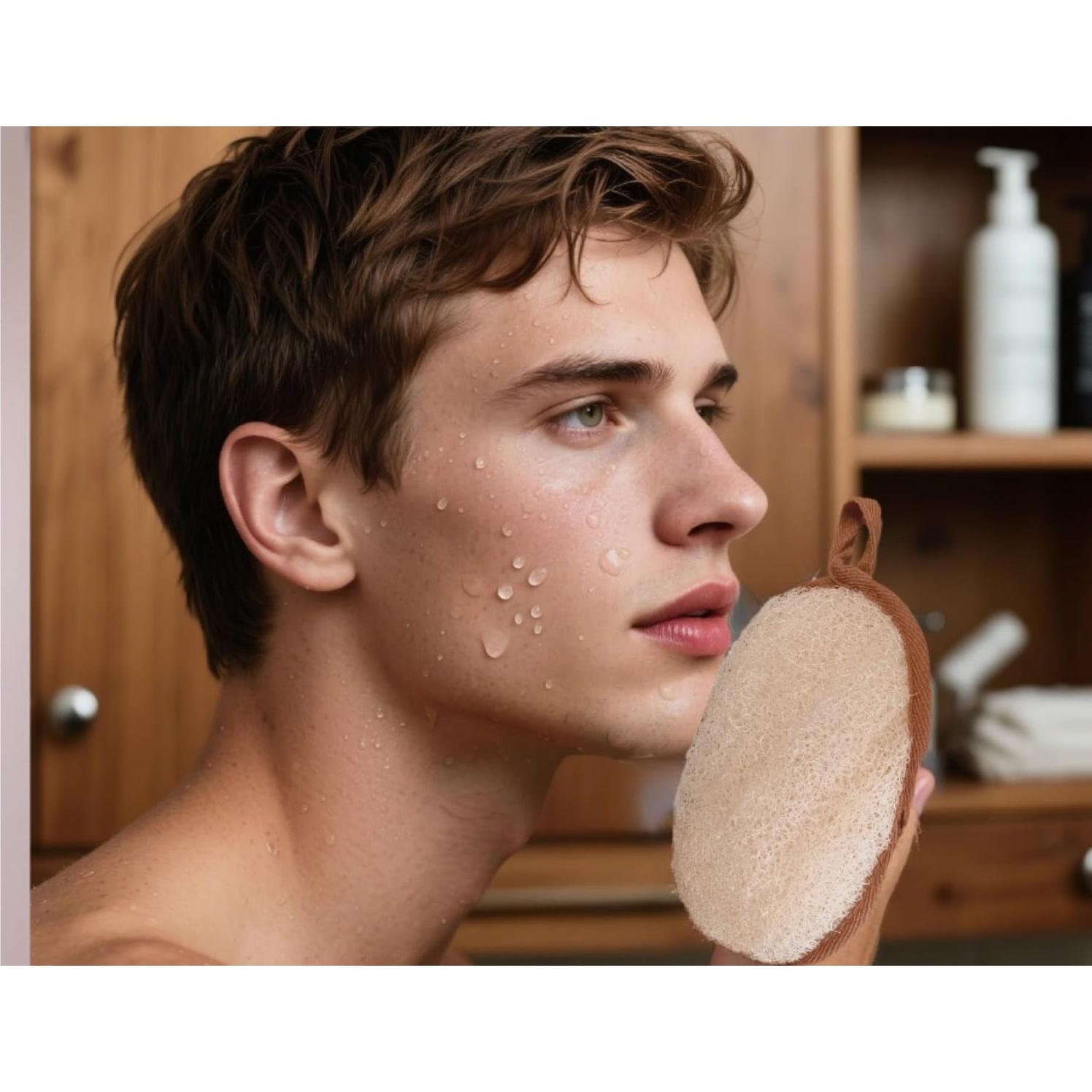 Juego de Esponjas de Lufa Natural FLC-Living Exfoliantes 2 Unidades