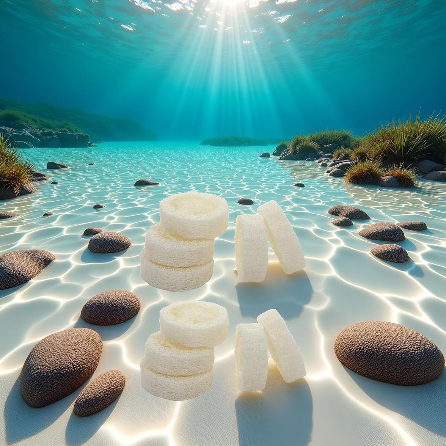 10 Rodajas de Lufa Blanca Natural para Jabón y Cuidado de Piel