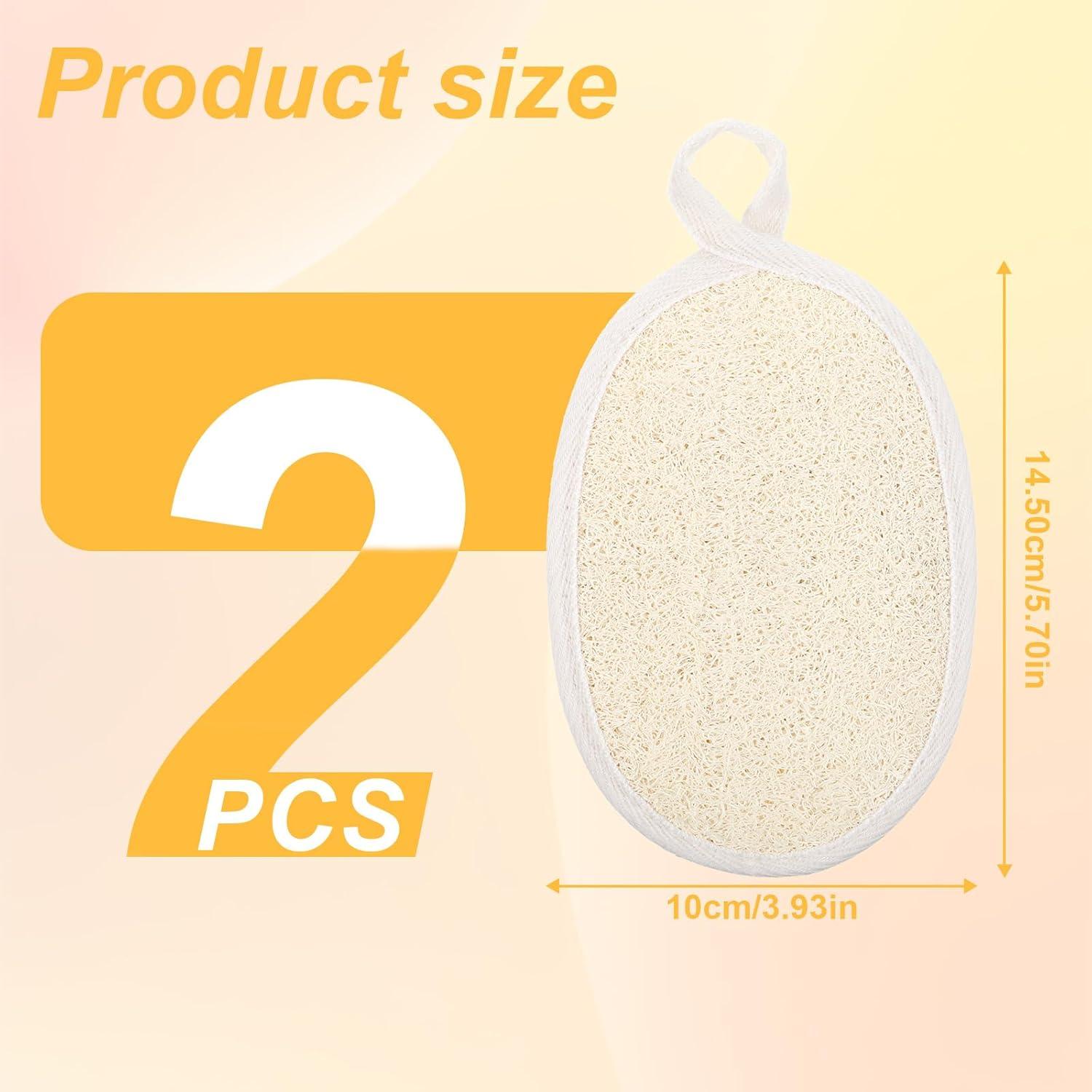 Esponja de Lufa Natural YBEATY 2 PCS Tamaño Viaje Exfoliante