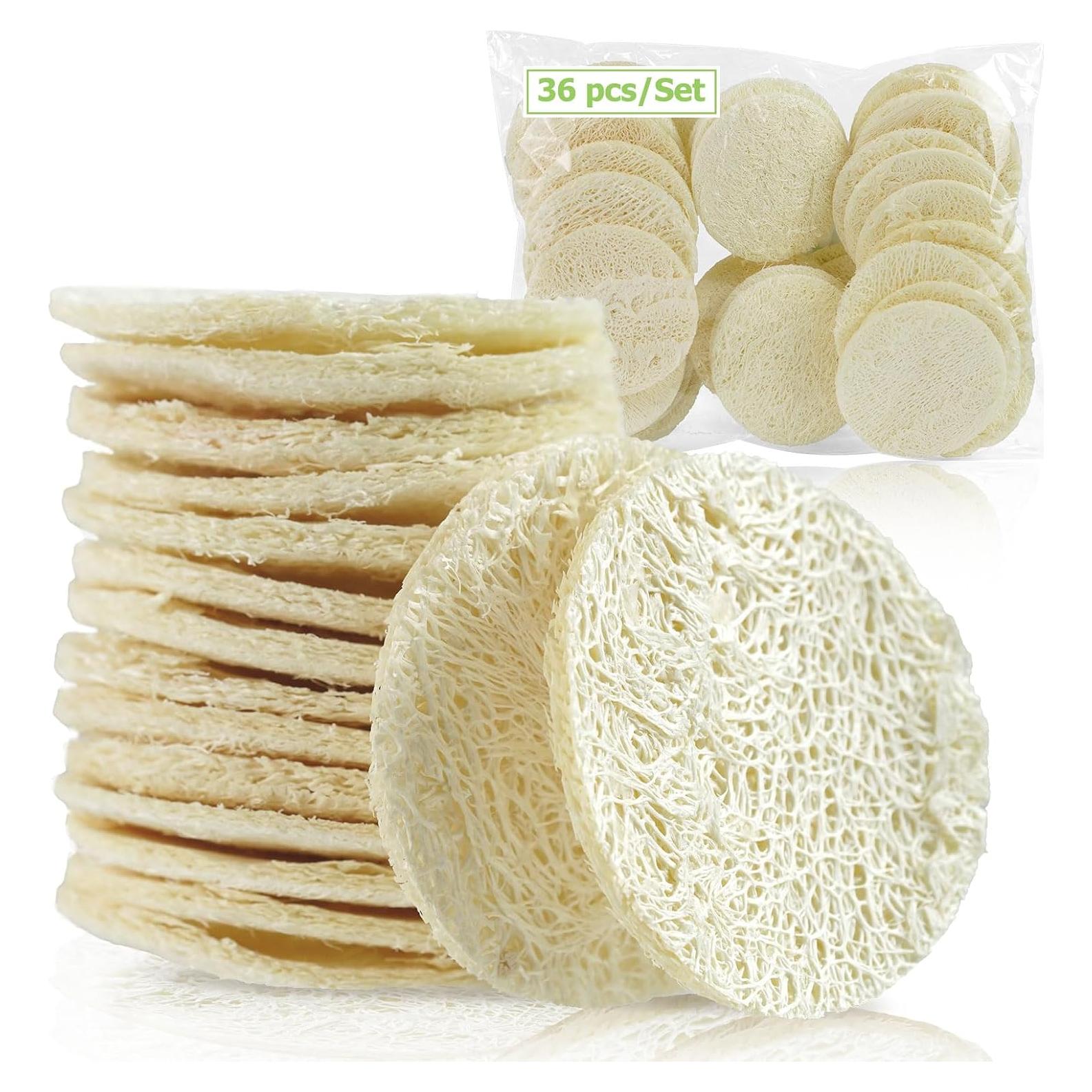 Paquete de 36 Esponjas de Lufa Natural Exfoliantes CINDALOG