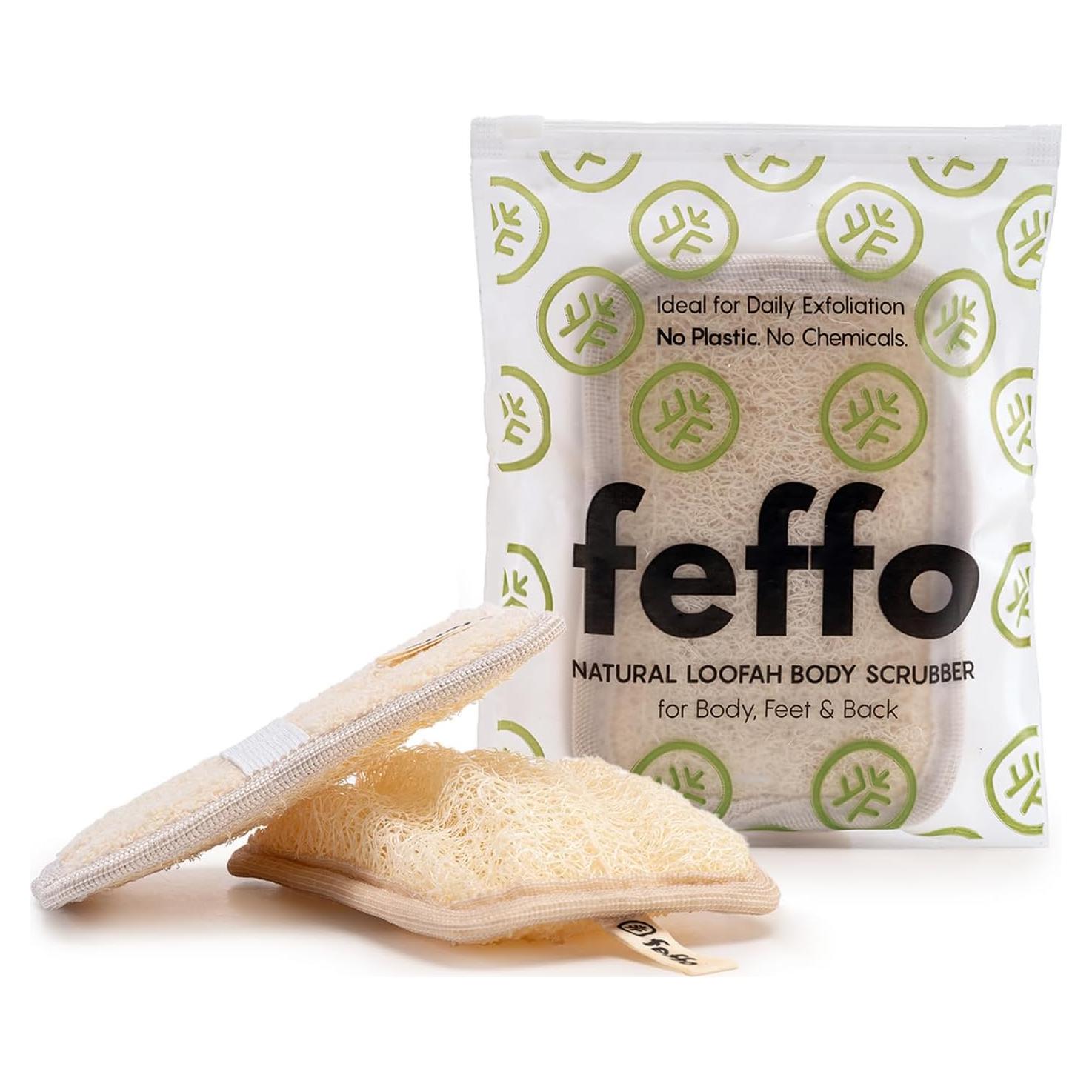 Esponja de Lufa Natural Exfoliadora Feffo - 2 Unidades