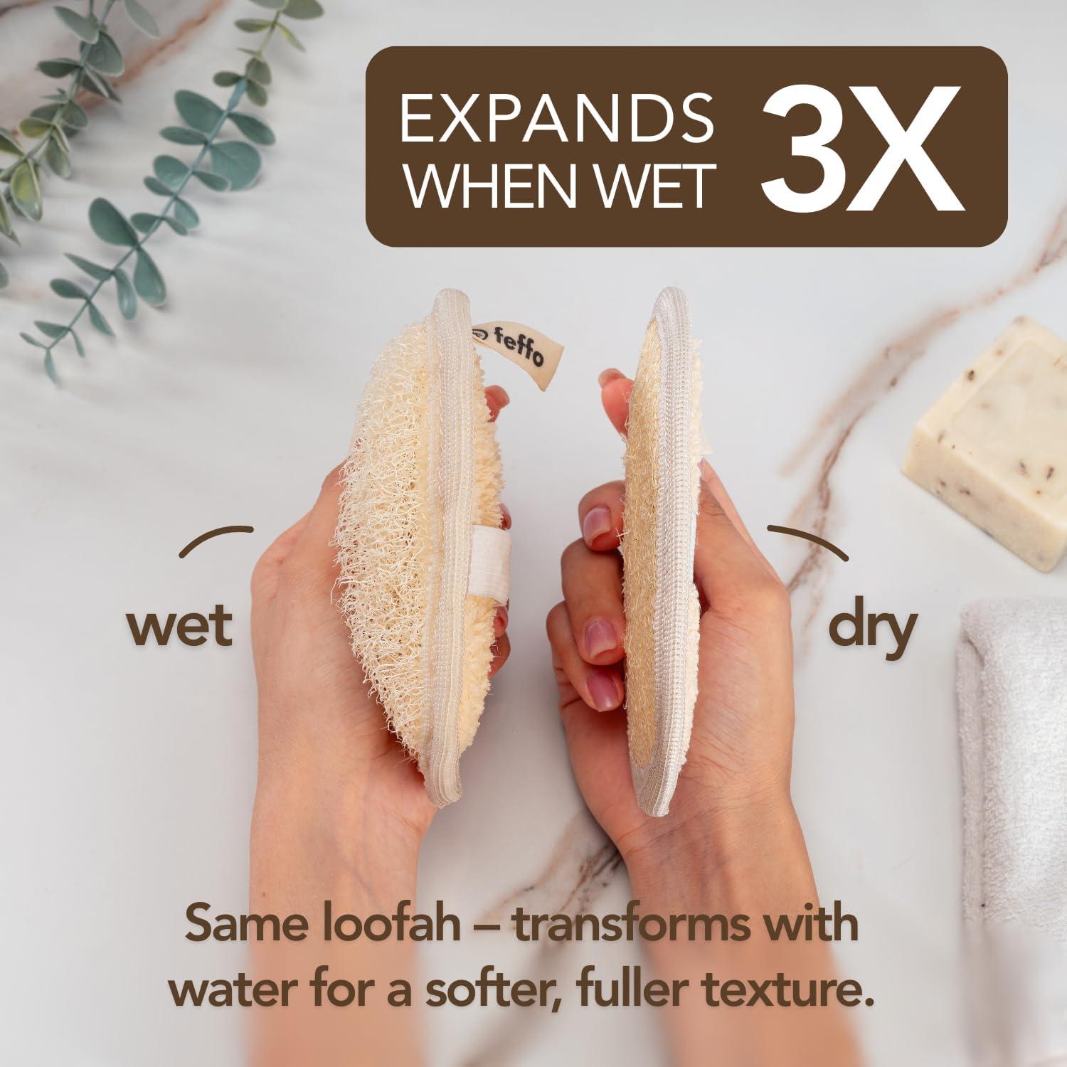 Esponja de Lufa Natural Exfoliadora Feffo - 2 Unidades