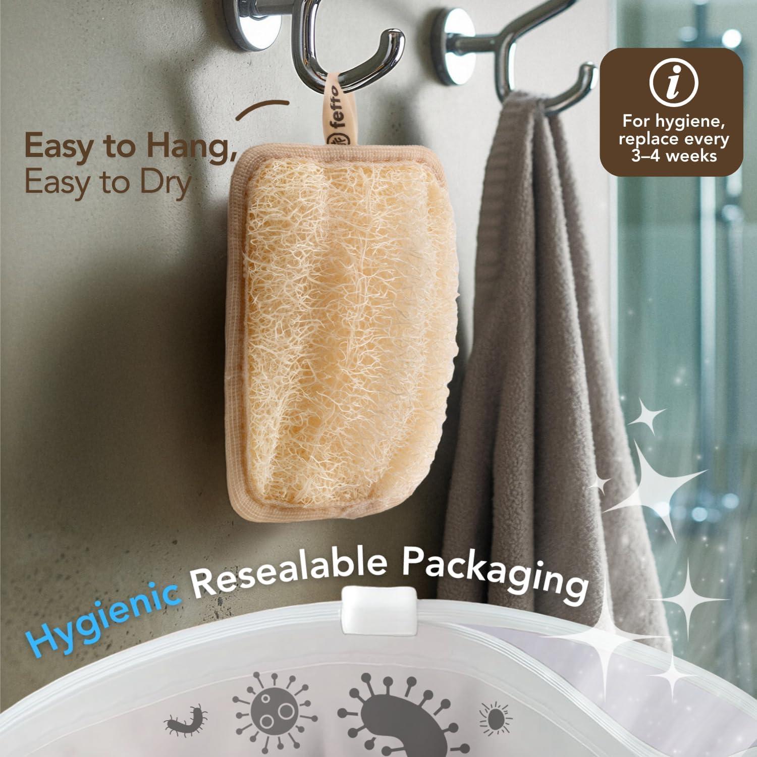 Esponja de Lufa Natural Exfoliadora Feffo - 2 Unidades