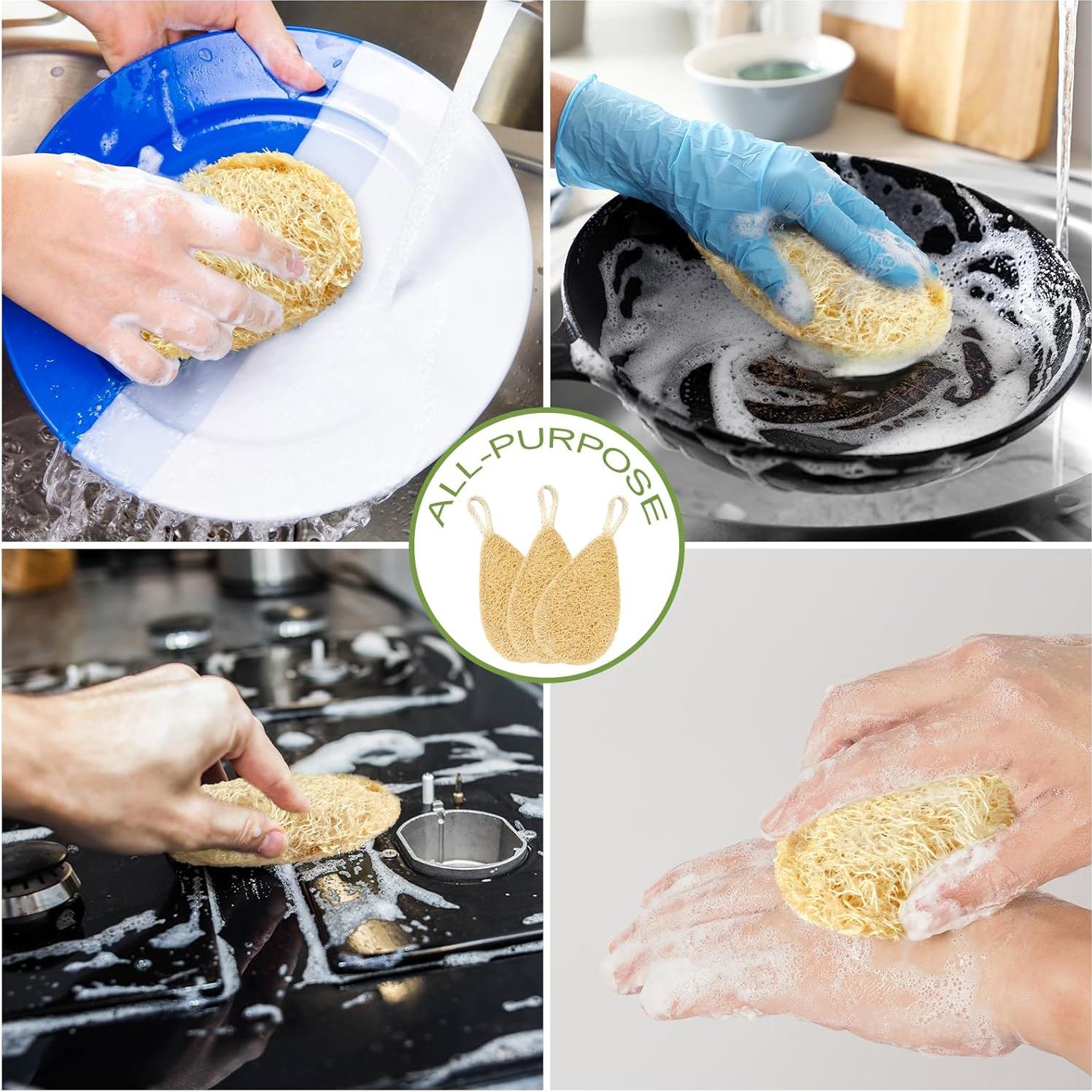 Esponjas de Lufa Natural FRTIM - Paquete de 3 Biodegradables