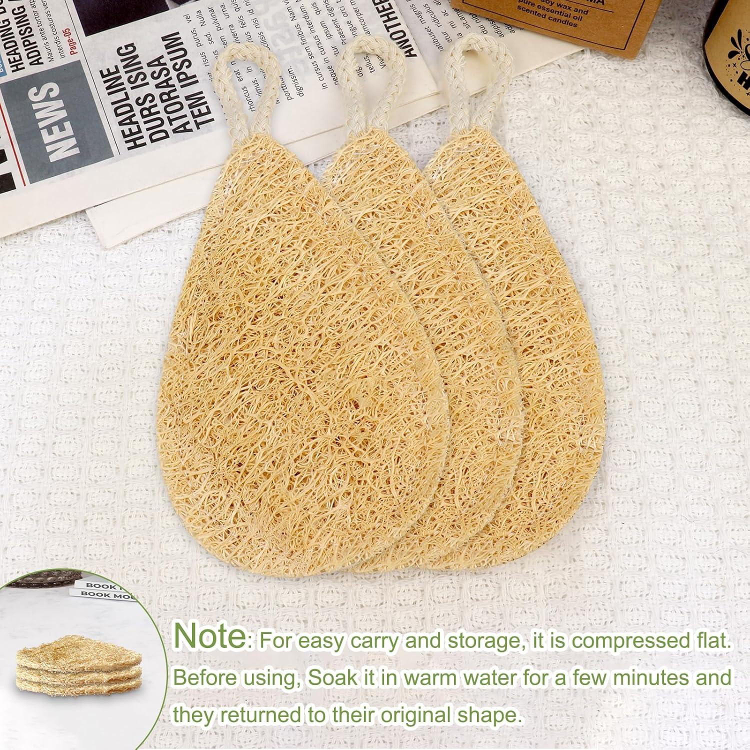 Esponjas de Lufa Natural FRTIM - Paquete de 3 Biodegradables