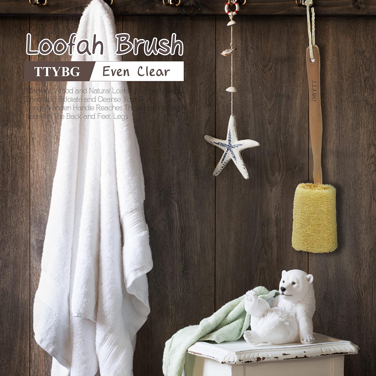 Esponja de Lufa Exfoliante Natural Keklle con Mango Largo