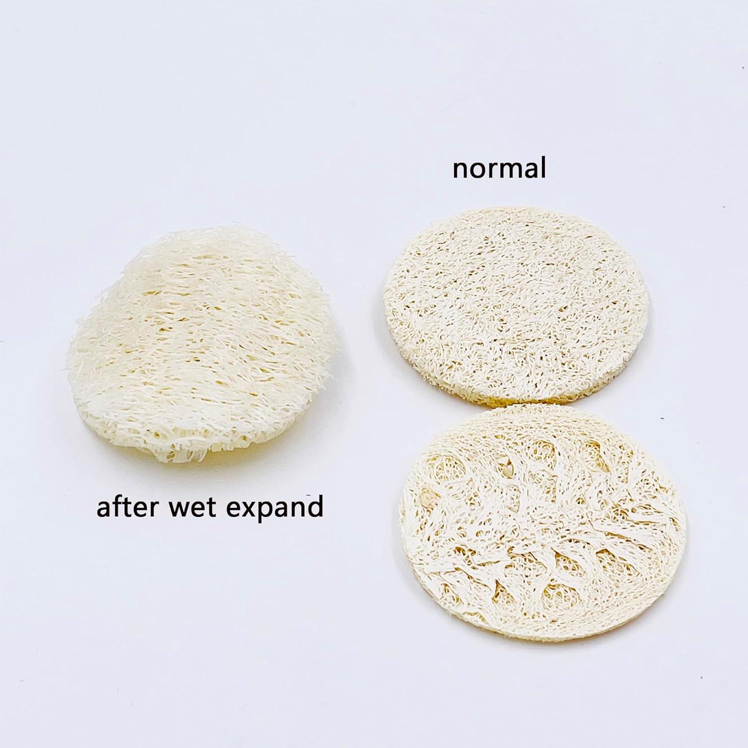 Discos Exfoliantes de Lufa Natural Zhiyihome 20 Piezas 6 cm