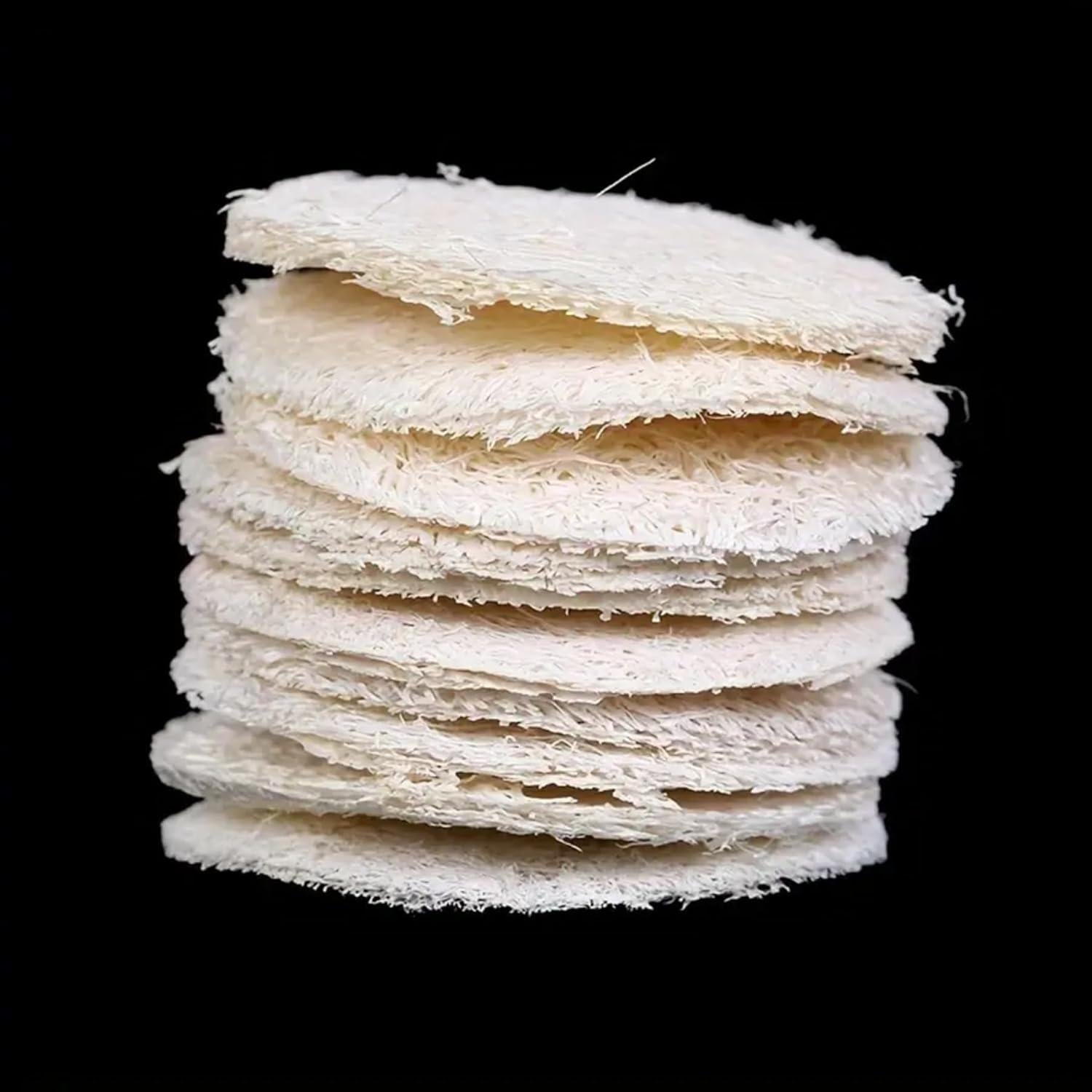 Discos Exfoliantes de Lufa Natural Zhiyihome 20 Piezas 6 cm