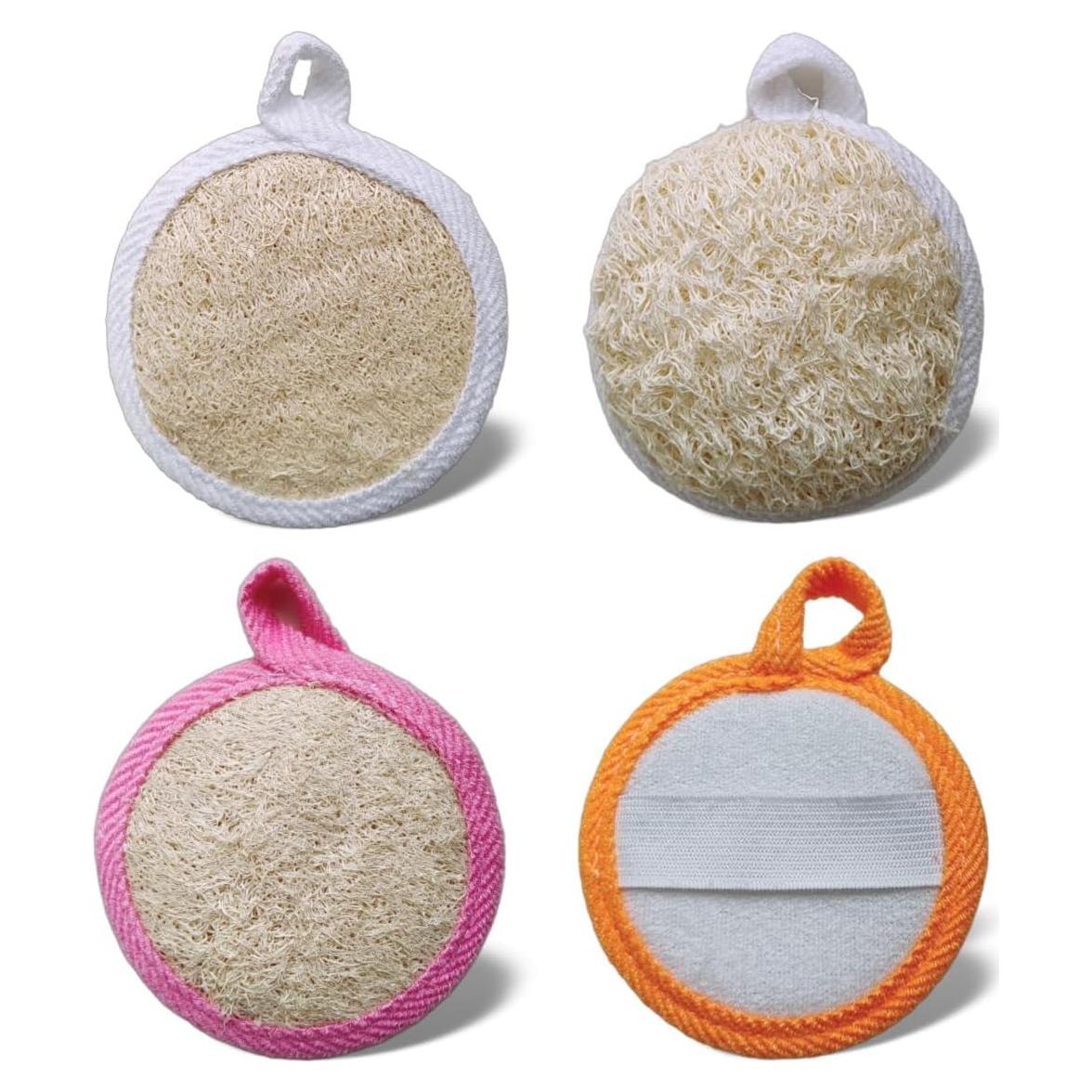 Esponja Exfoliante Facial de Lufa Natural ZOHCAJBO - 4 Piezas